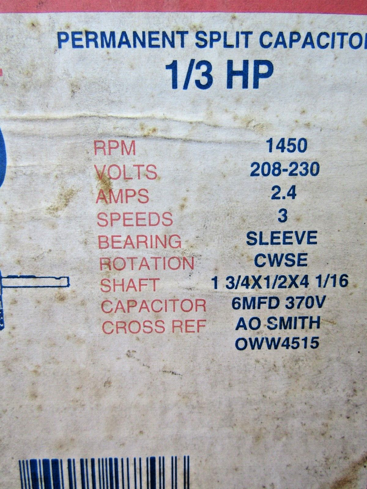 🔥NEW MAGNETEK 630 1/3 HP SPLIT CAPACITOR MOTOR 208-230VAC 3 SPEED 1450 RPM DUAL