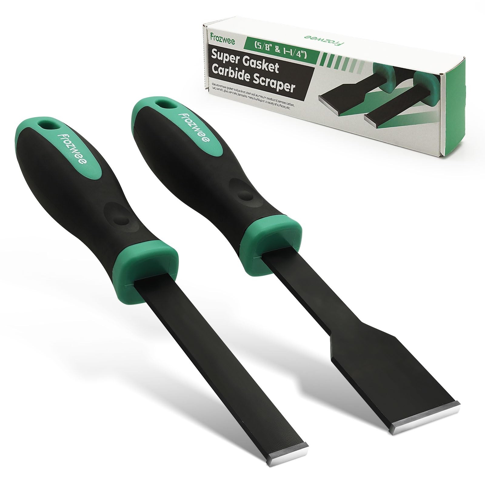 Prozwee 2PCS Carbide Scraper Set(1-1/4 inch & 5/8 1×5/8″ +1×1-1/4″