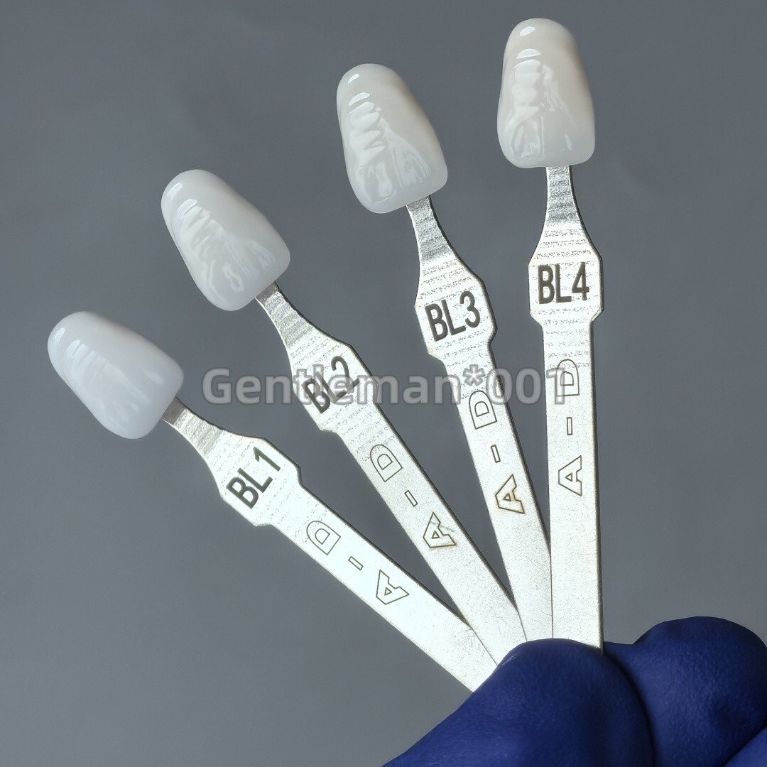 4Colors Dental Bleached Shade Guide Bleached Chart Teeth Whitening Based Vita