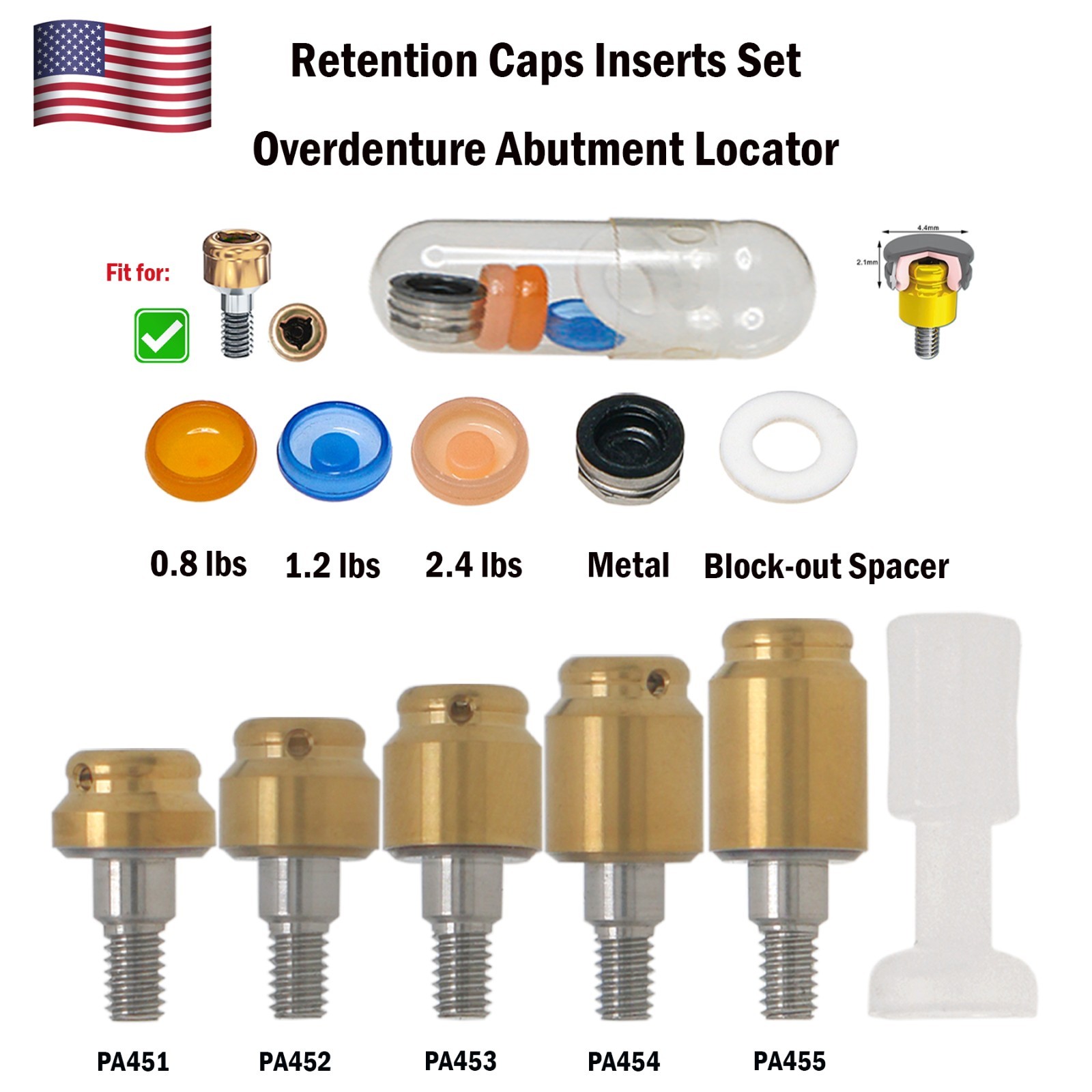 Zest Implant Locator Abutment for Zimmer Screw-Vent 3.5/4.5 Platform 1-5.0mm GH