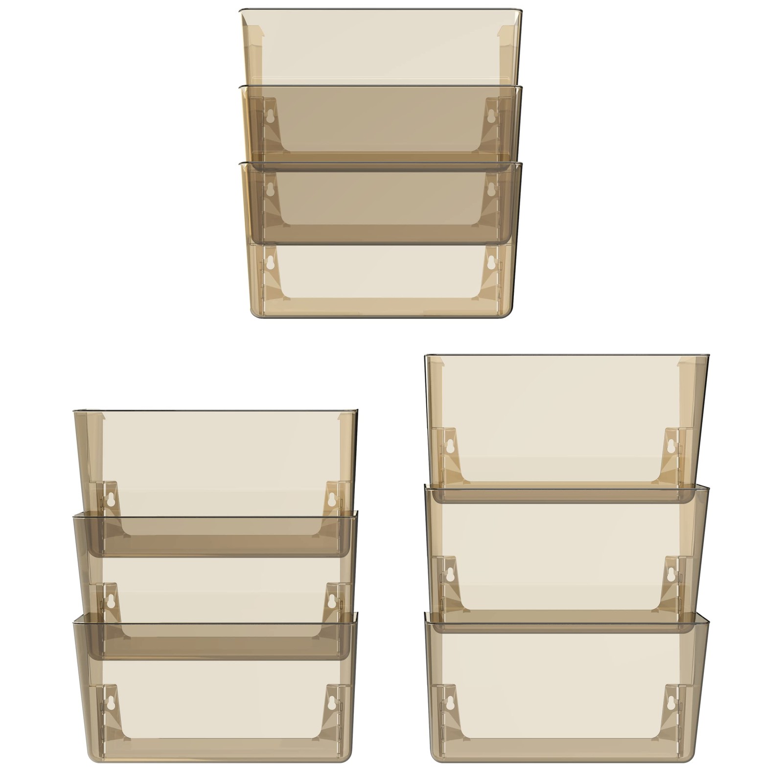 Storex Wall File 13 X 4 X 7 Inches Letter Smoke Case Of 6 70220A06C