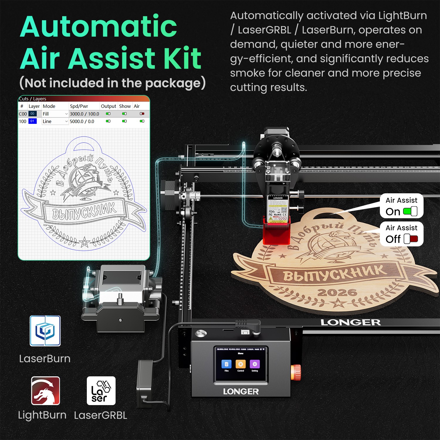 Longer Ray5 5W Laser Engraver, 60W Laser Cutter and High Precision Laser Engrave