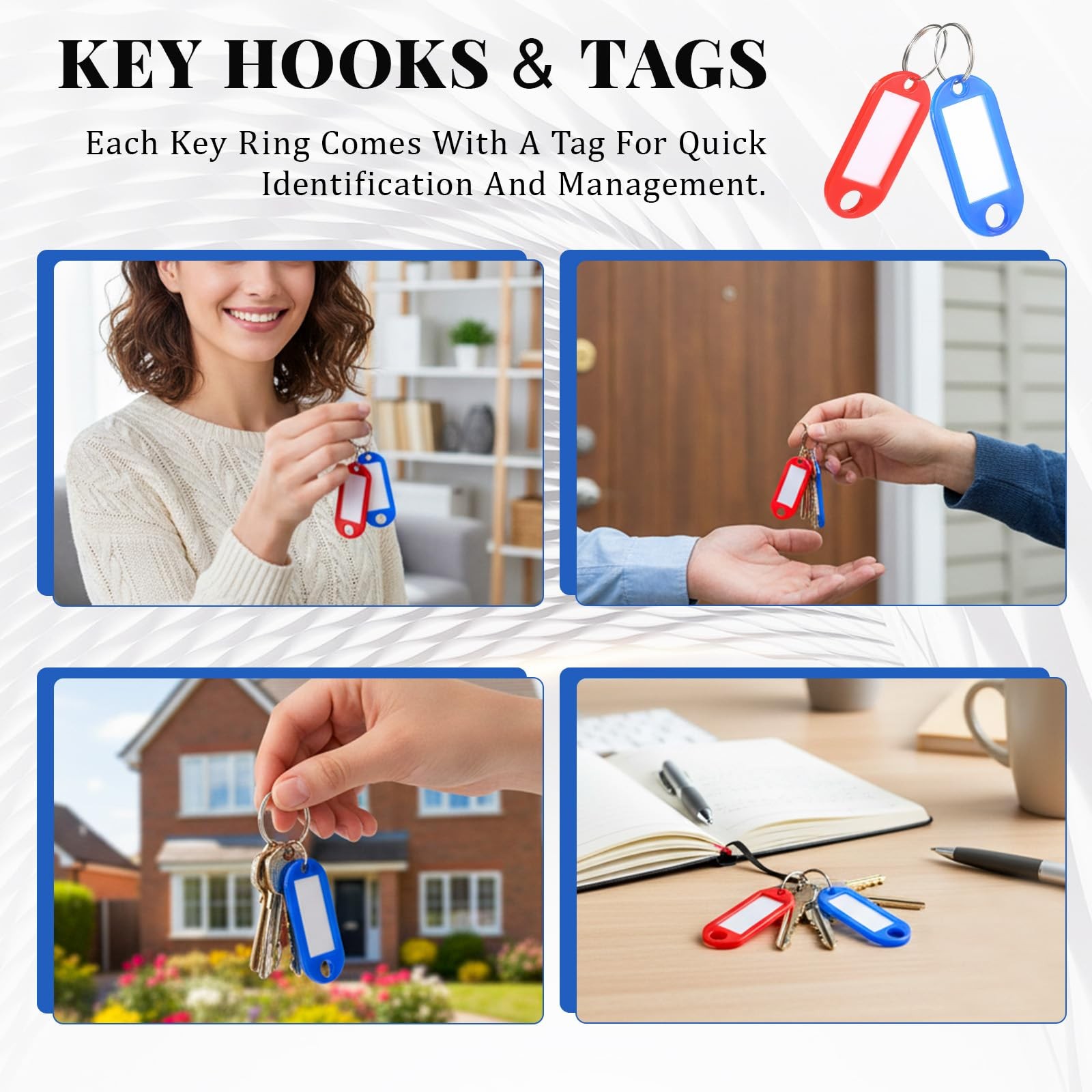 Portable Key Organizer with Handle, Zippered Key Case Organizer with 54 Key-H…