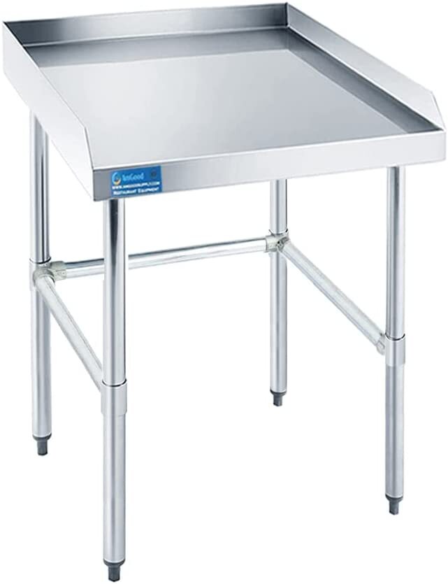 Open Base Equipment Work Table with Backsplash and Side Splashes 36″x30″ (LxW)