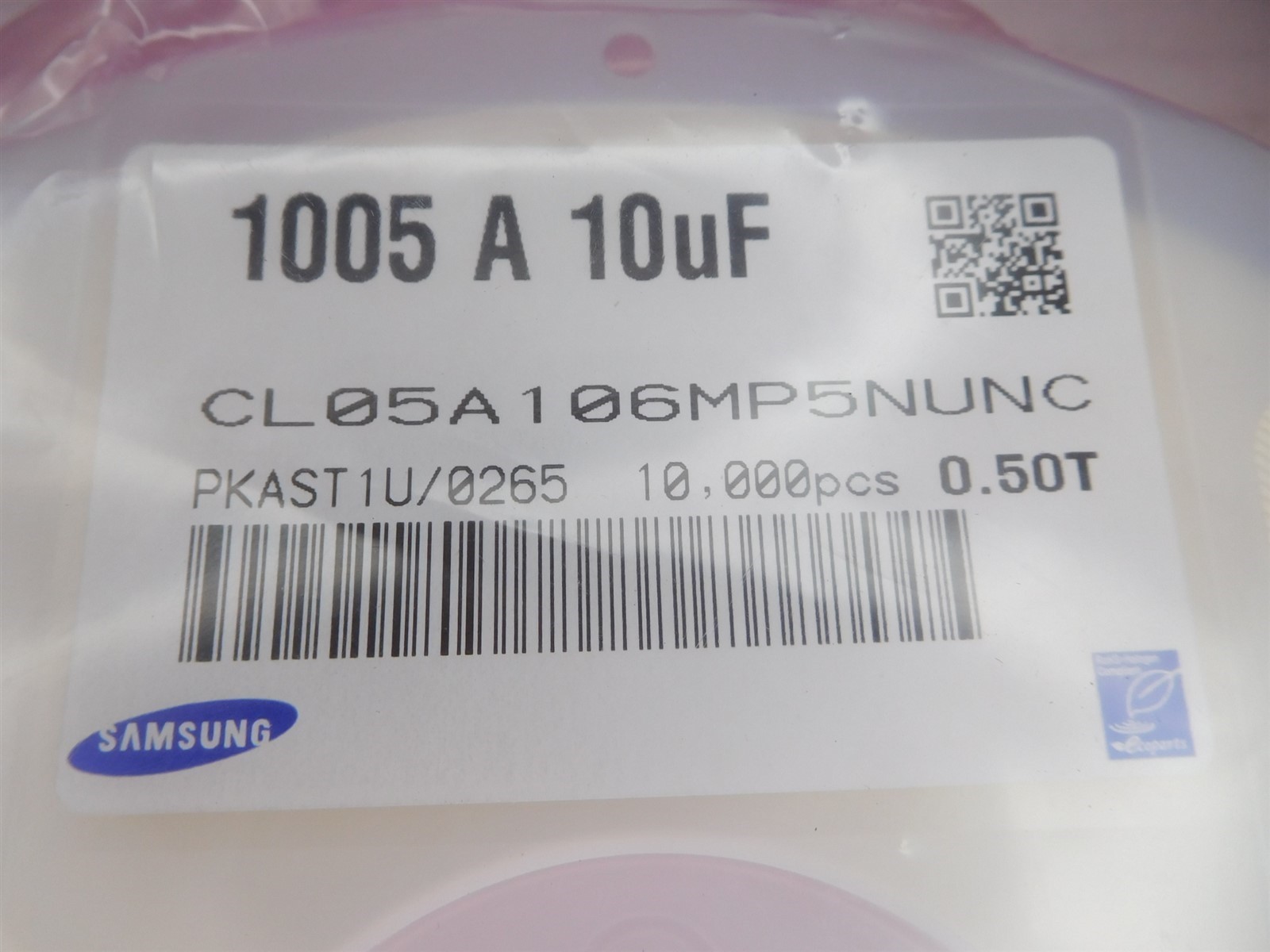 (10000) Samsung CL05A106MP5NUNC Multi-Layer Ceramic Capacitors 6.3V (052726)