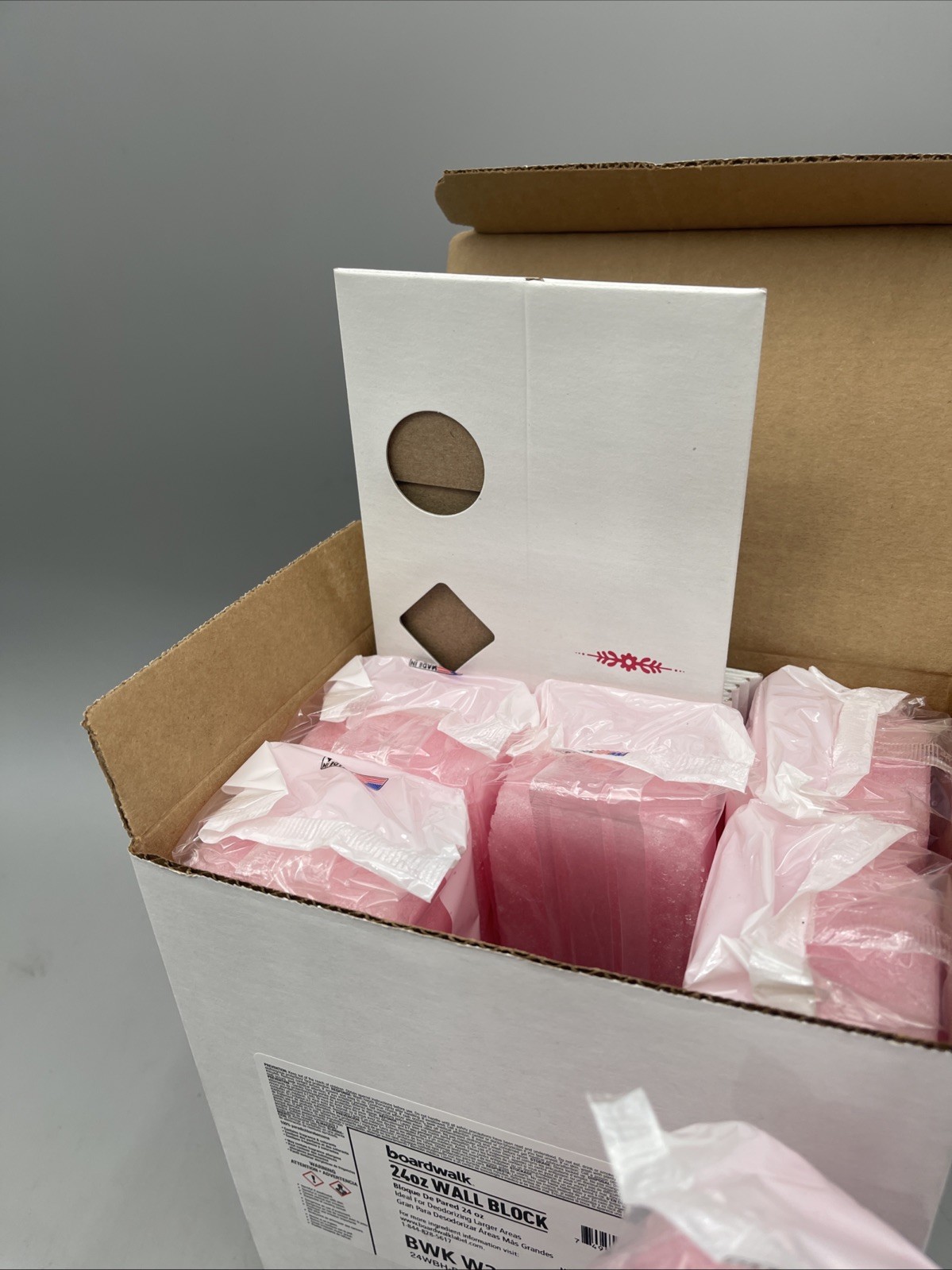Boardwalk Deodorizing Para Wall Blocks, 24oz, Pink, Cherry 6 Pack New