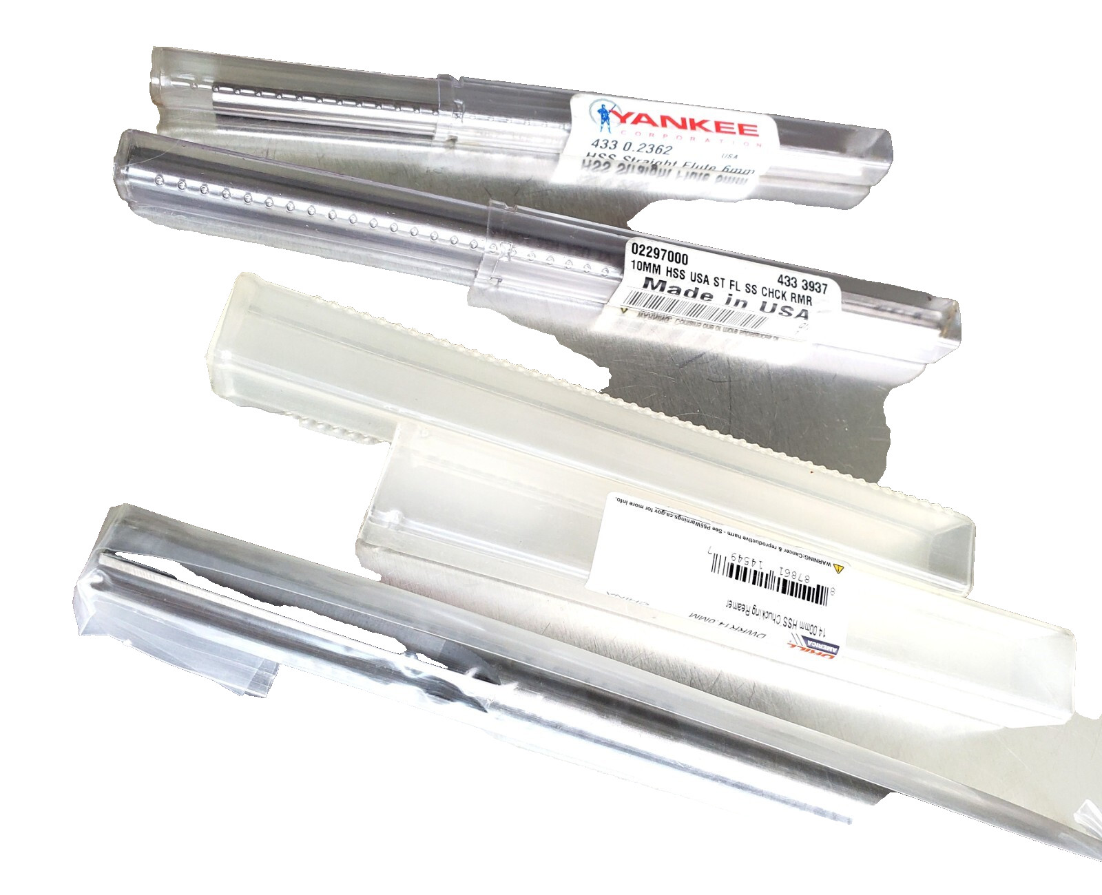 Yankee/Drill America Set of 3 Str. Chucking Reamers 0.2362 6mm, 0.3937 10mm ….
