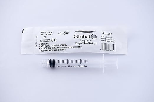 3Cc Luer Lock Syringe (No Needle), Box of 500