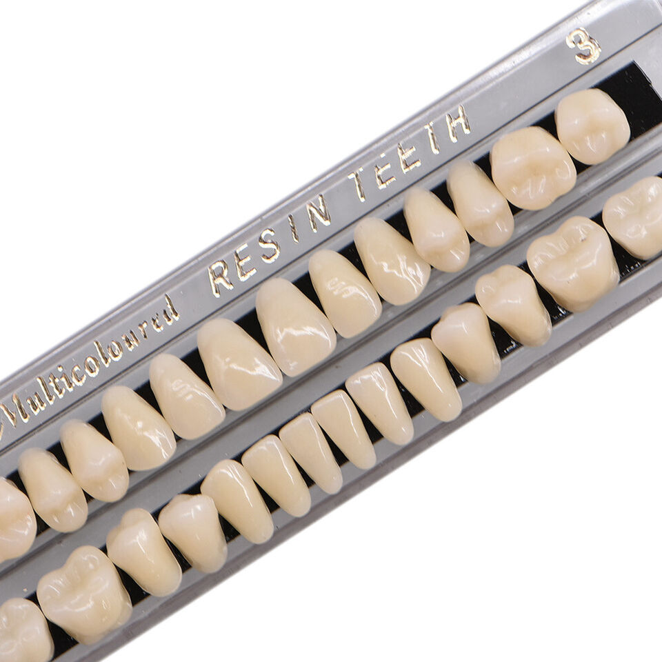 28pcs/set Dental Acrylic Resin Teeth Shade A2 A3 Full Set Denture Upper Lower
