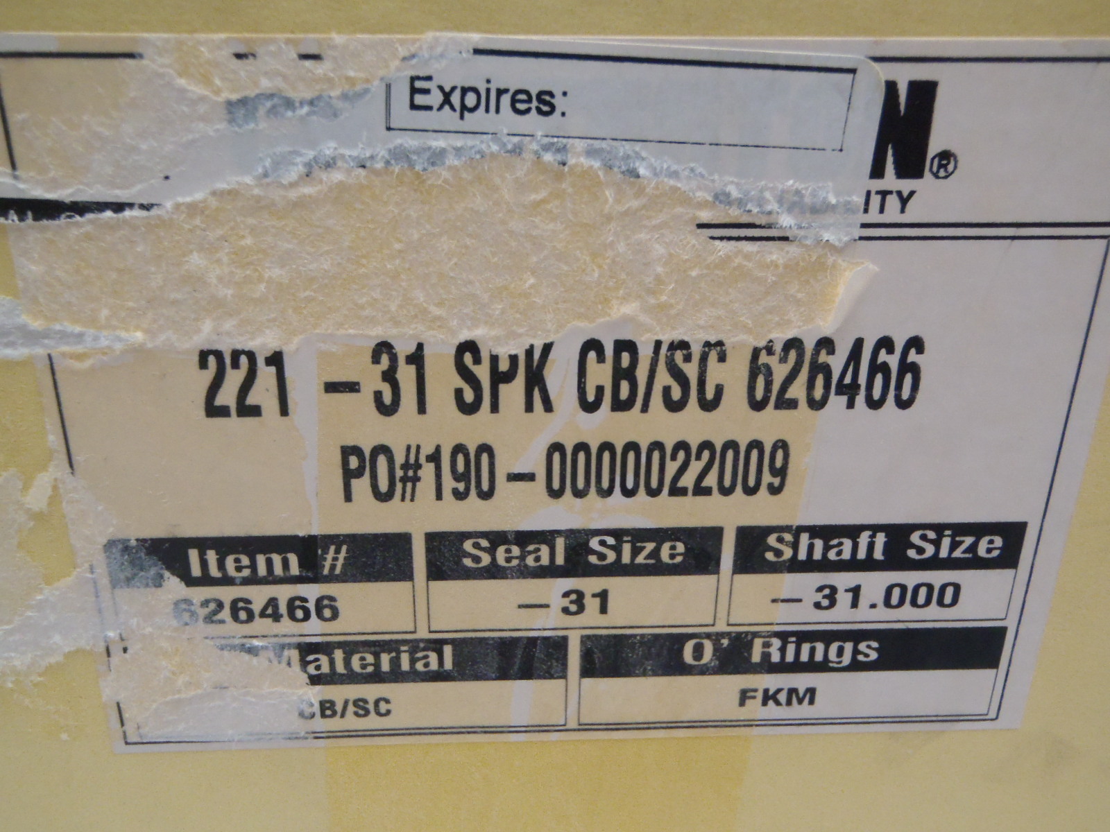 Chesterton 221-31 SPK CB/SC 626466 Mechanical Seal Kit Shaft Size 31.000 FKM