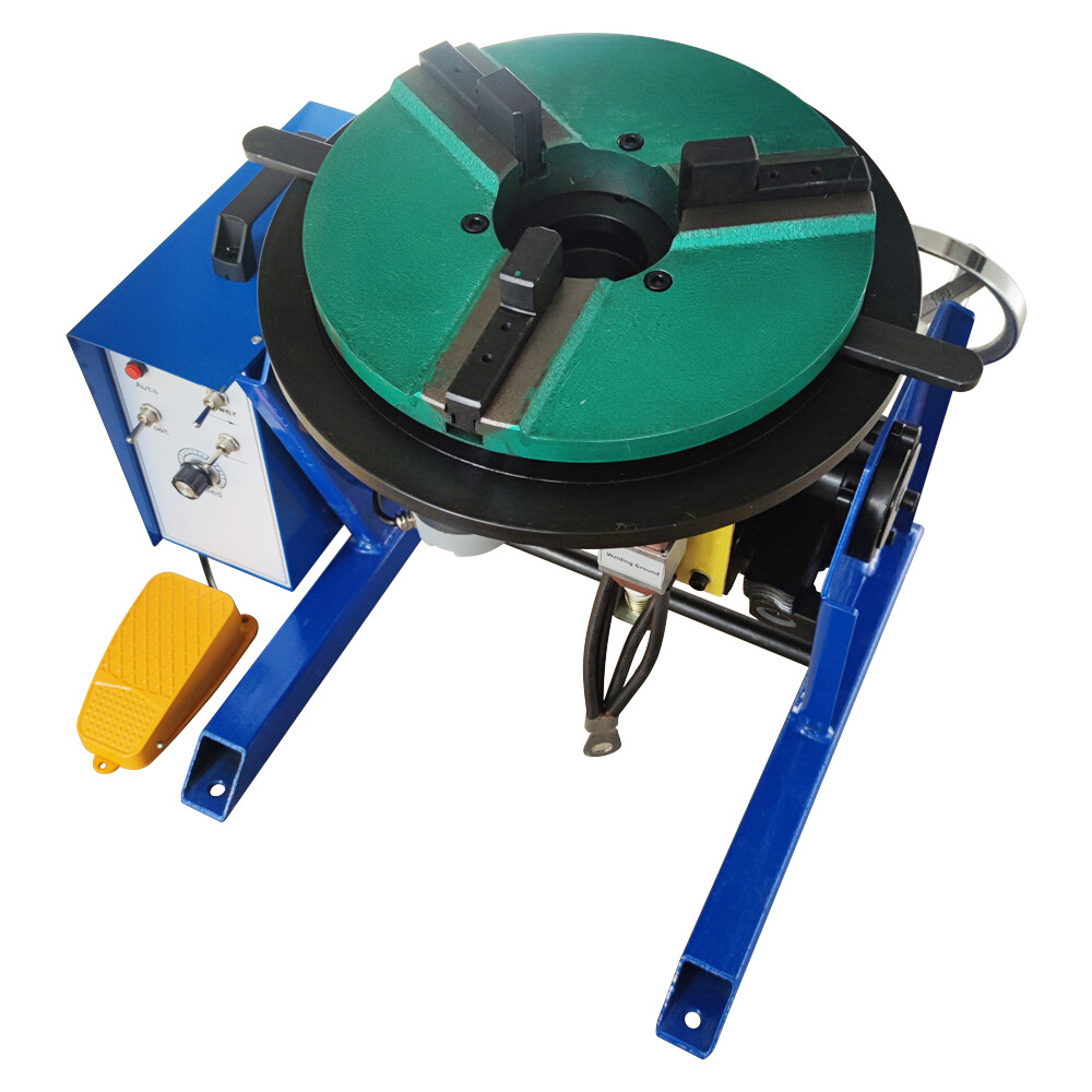 100Kg High Precision Manually Flip Welding Positioner Turntable with 300mm Chuck