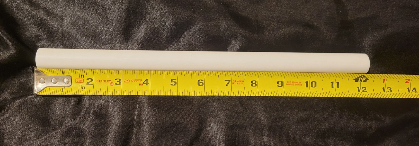 Teflon 3/4 Dia Round Stock 12″ long (.750 X 12.000) INV#W-82