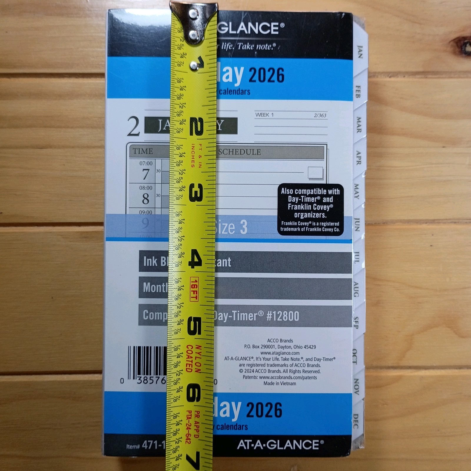 AT-A-GLANCE My Day 2026 Size 3 Comparable To Day-timer #12800 Item #471-125 New.