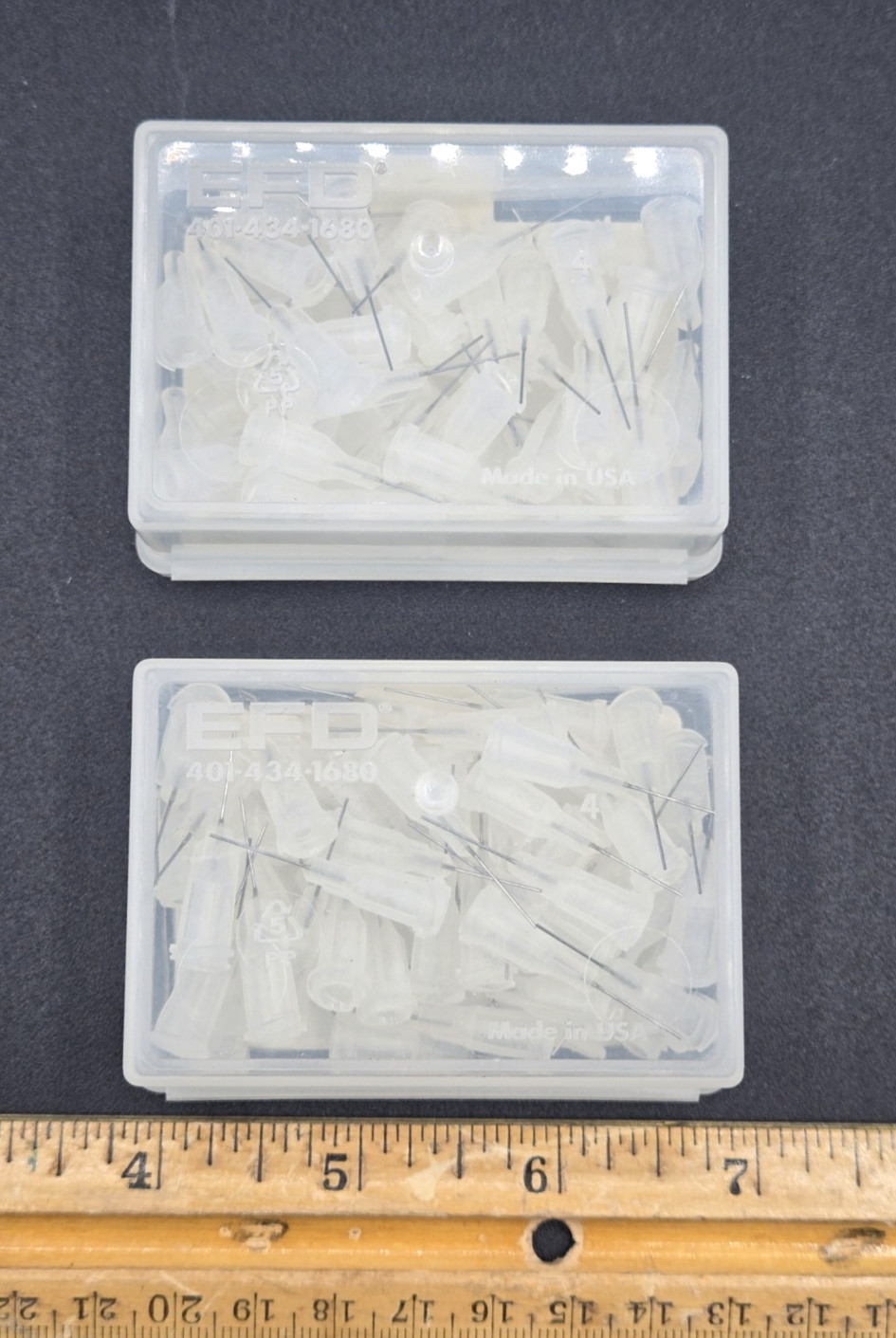 LOT OF 100* EFD 5127-B Precision Tips 27 Gauge 0.5″ Clear Nordson Boeing Surplus