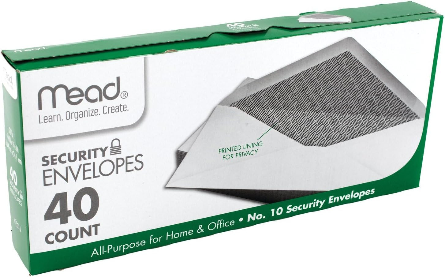 40Pcs Security Letter White Business Envelopes Security Printed Lining Gummed