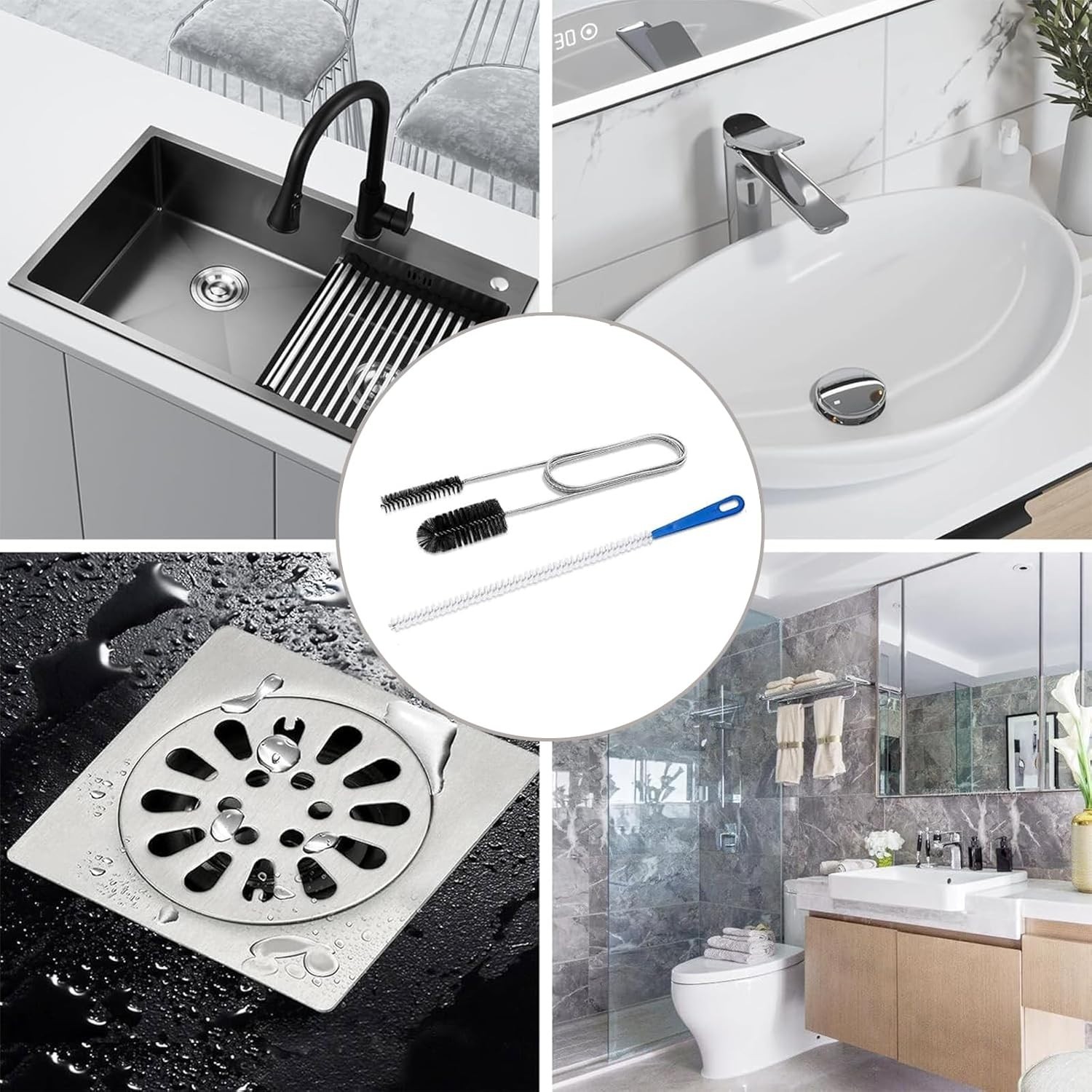 Double-Ended Flexible Drain Brush and Sink Unblocker – Rust Resistant & Durable