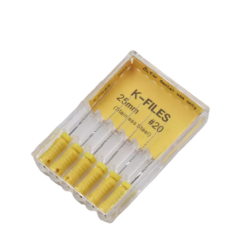 Limas endodónticas dentales de acero inoxidable K-File Uso manual 25/21mm/31mm