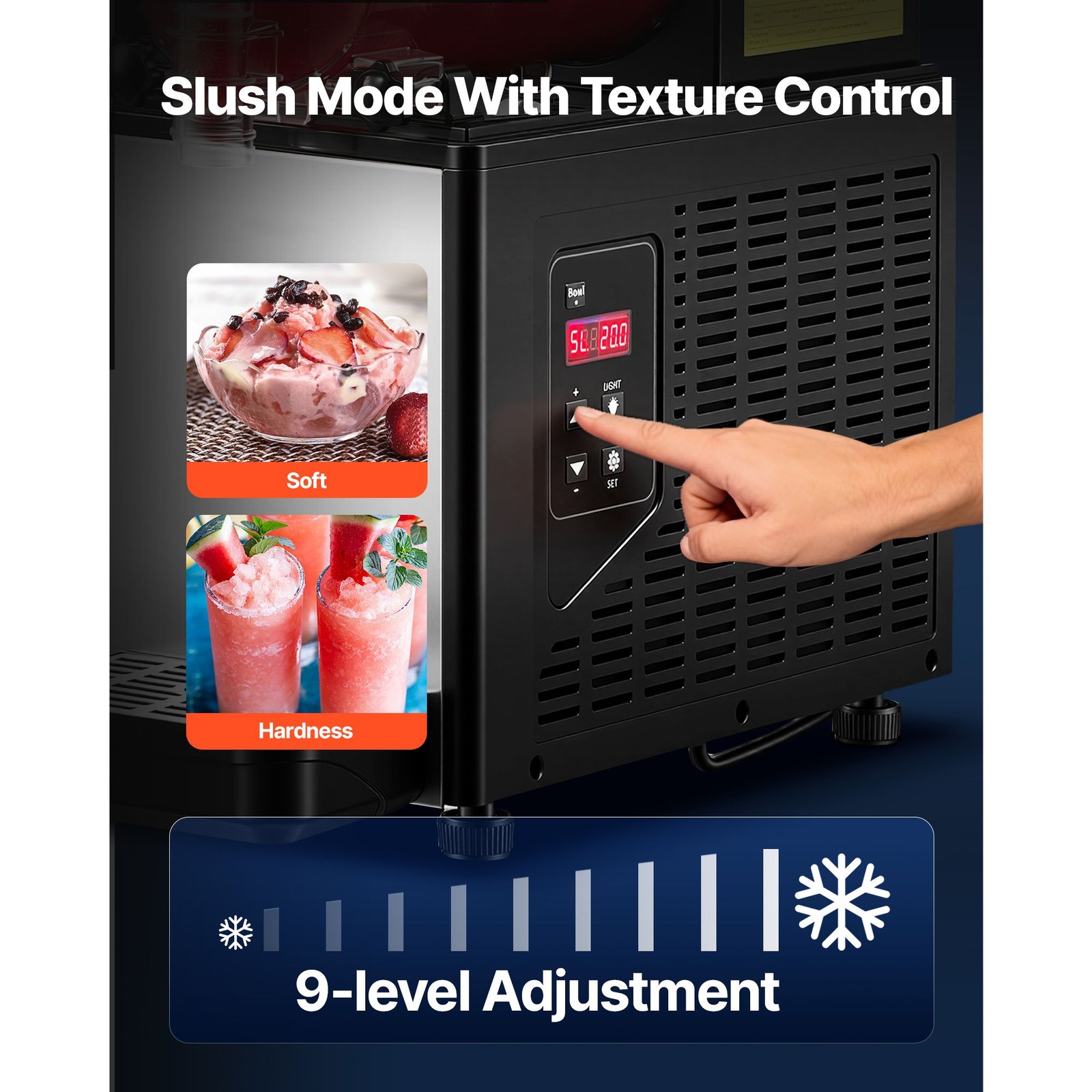 Slushie Machine, 6L/ 1.6Gal Commercial Slushy Maker, Frozen Drink Maker with