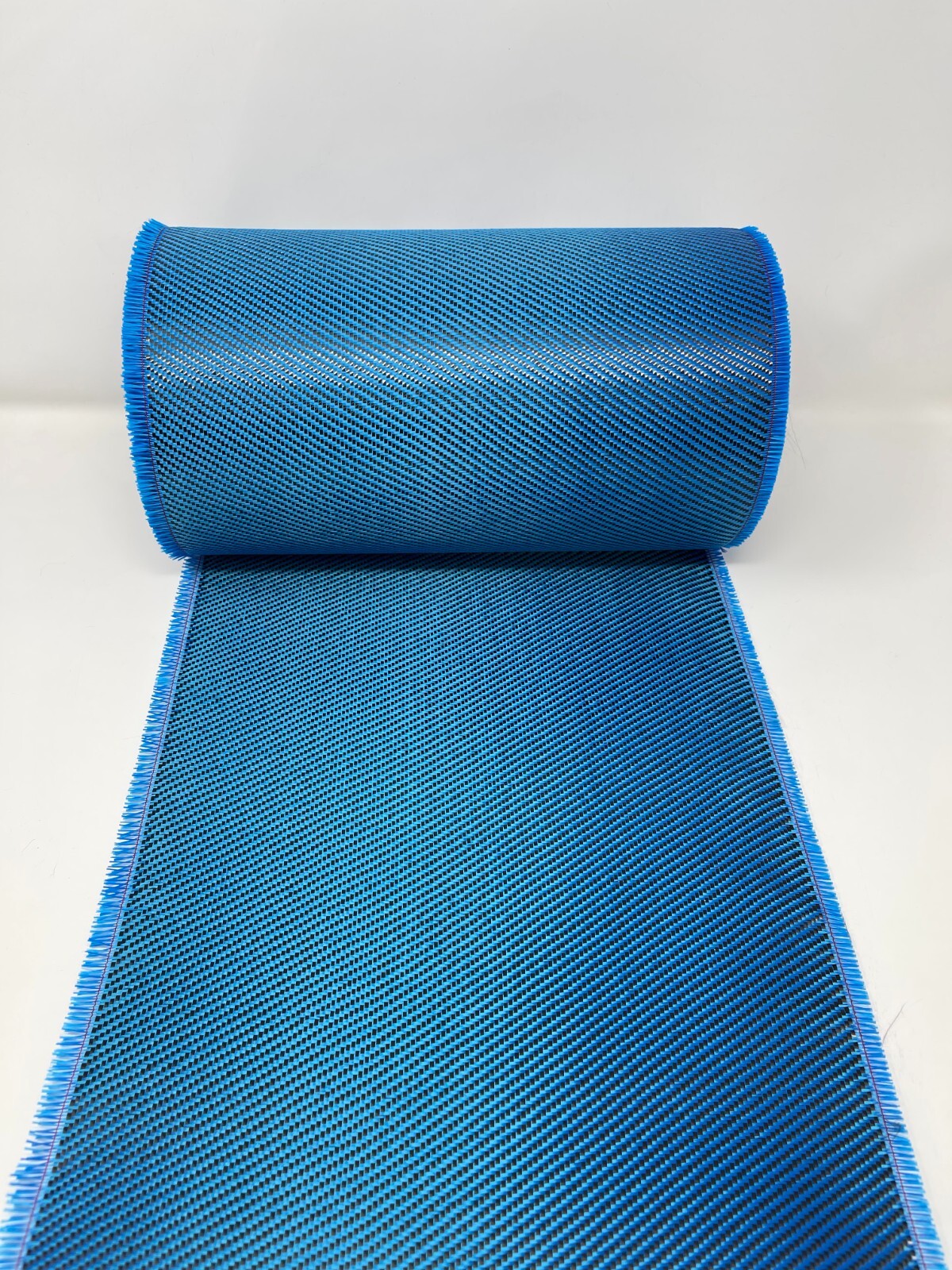 12″ x 5FT Twill Weave Blue Hybrid Carbon Fiber Fabric Cloth Resin Kit