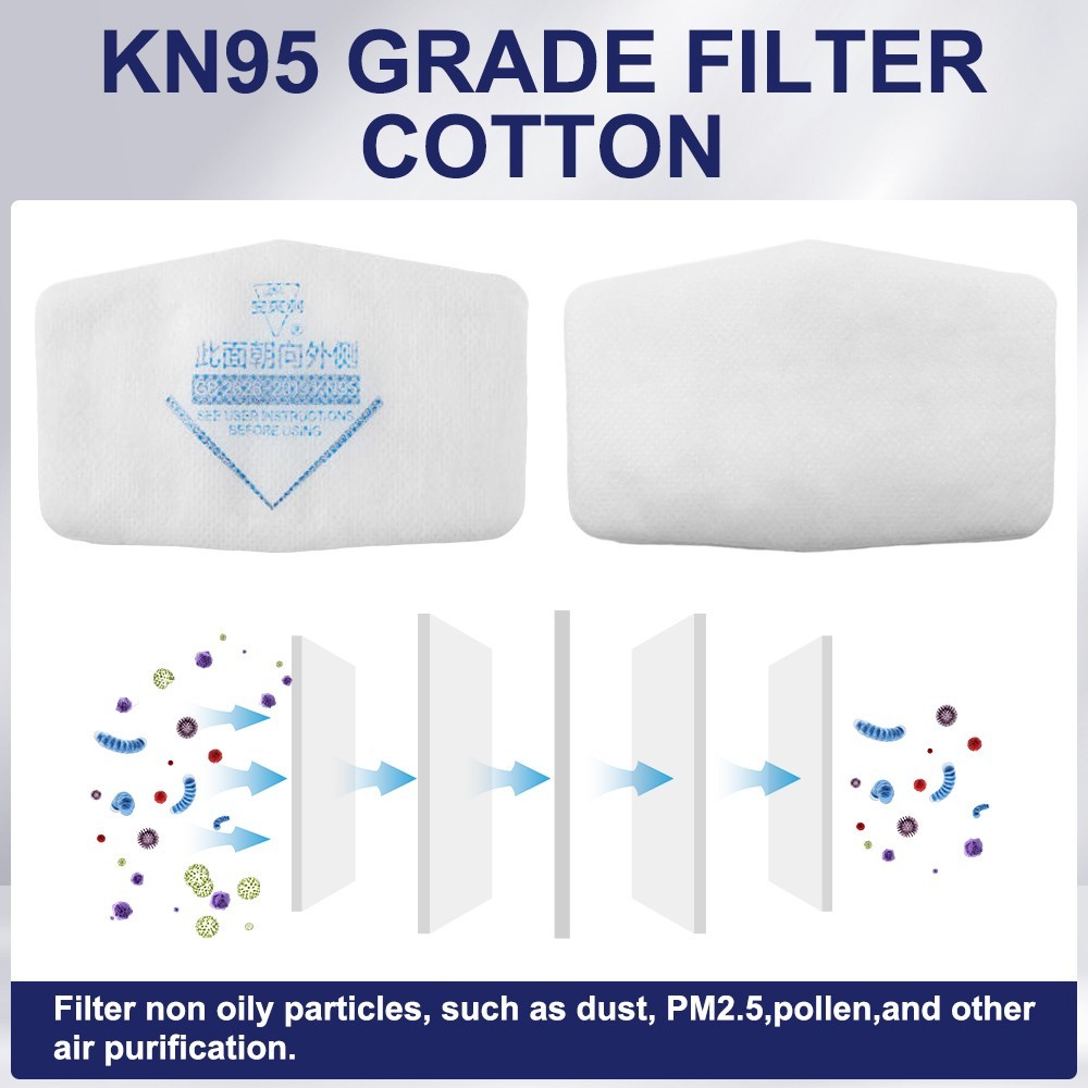 Half Face Dust Respirator Mask Cotton Painting Spraying Respirator with 10Filter