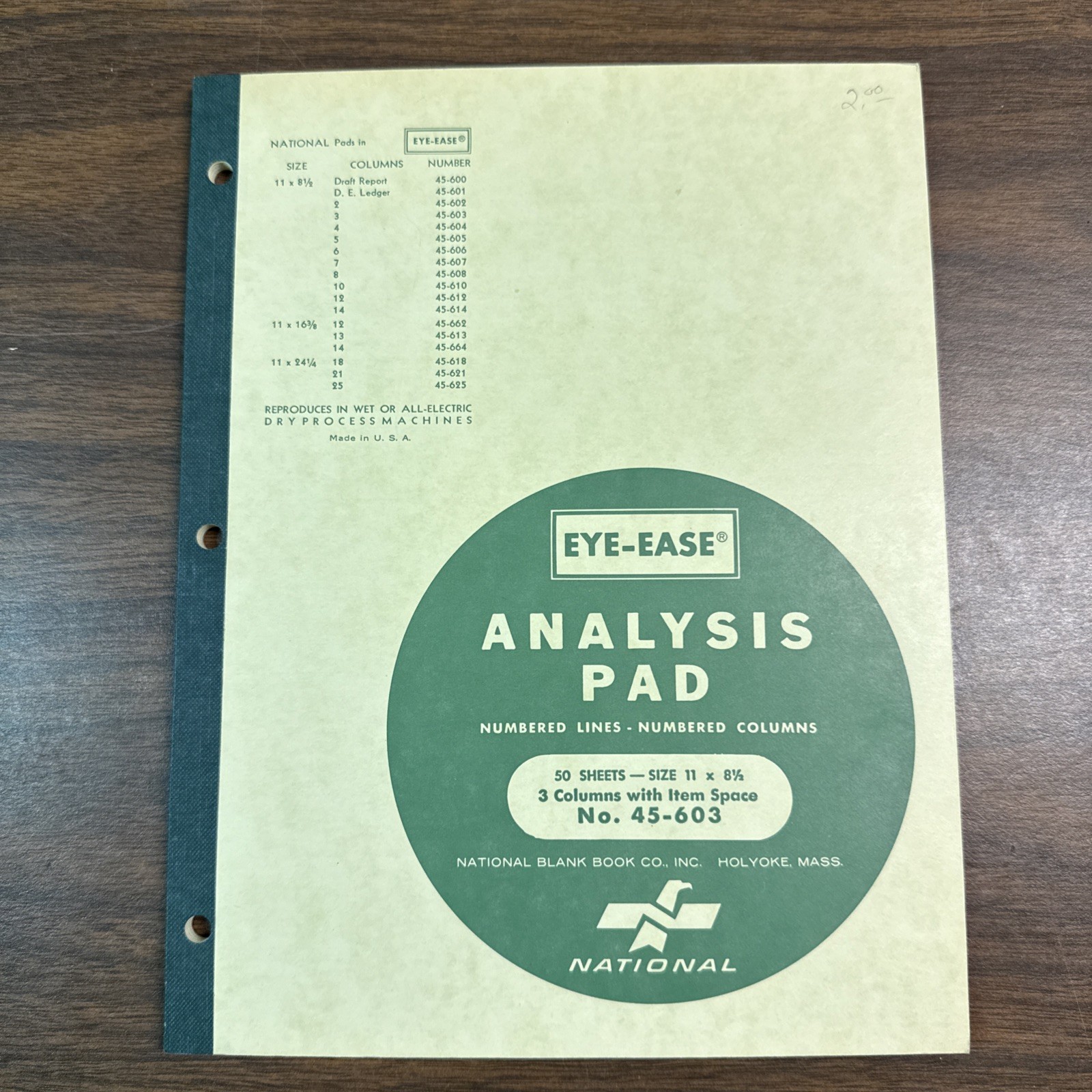 Analysis Pads – Lot Of 7 – Various Sizes – Eye-Ease National