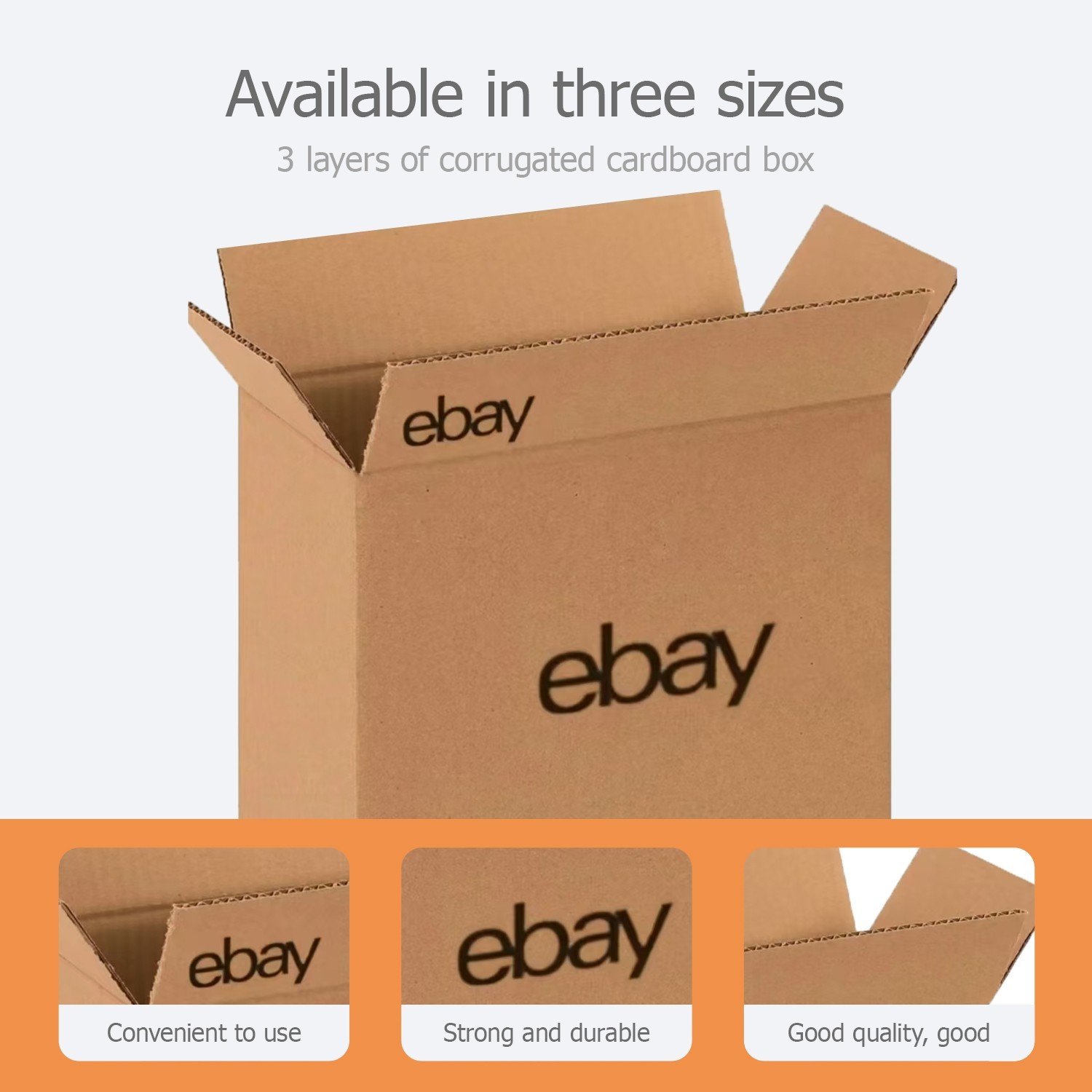 25pcs pack 10″ x 8″ x 6″ Shipping Packing corrugated cardboard boxes color logo