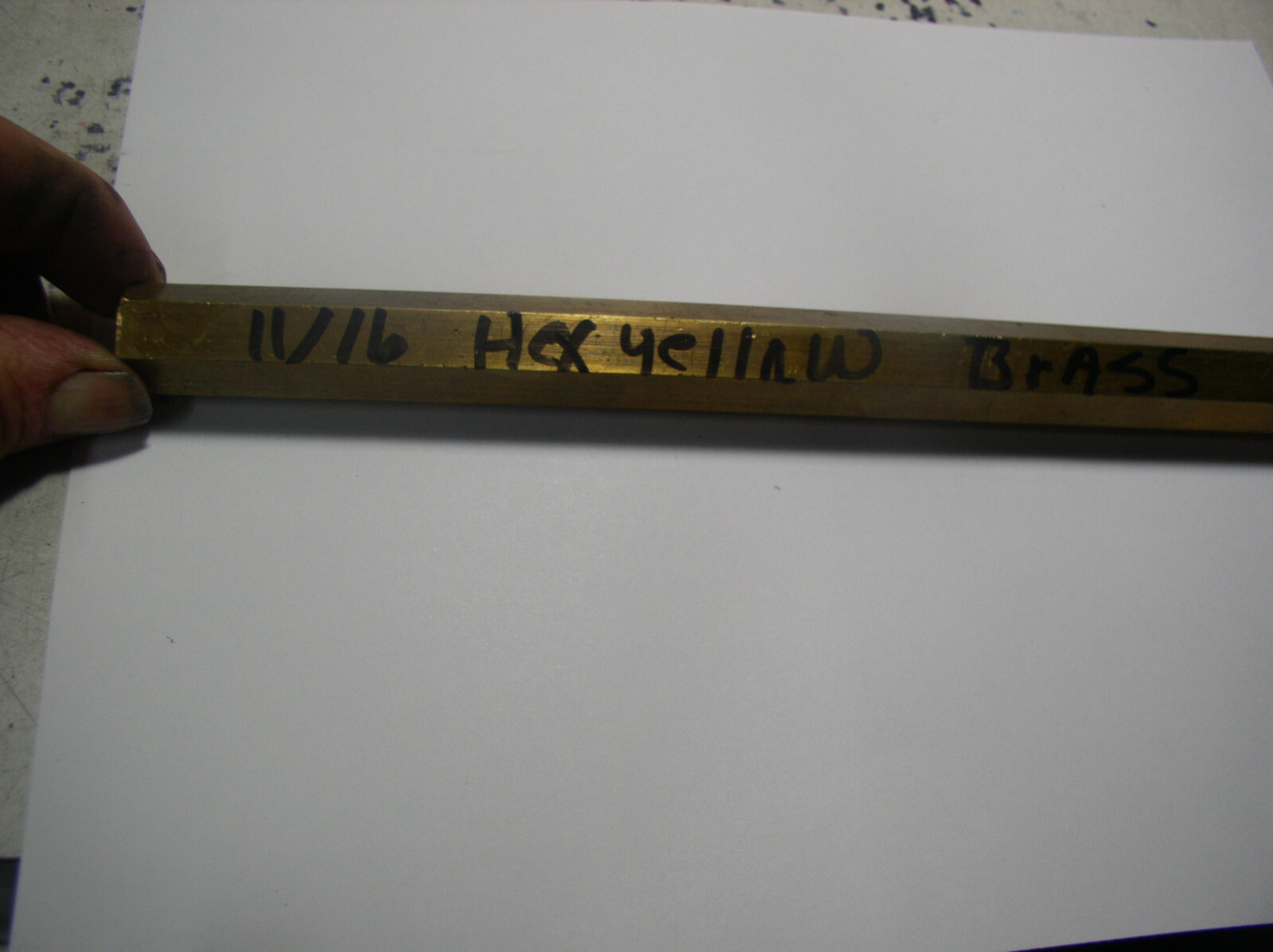 HEX BRASS ROD 11/16 X 12 1/2″+ LONG 360 1PC. 1″ X 12 1/2″+ LONG+ (DRIFT PUNCH