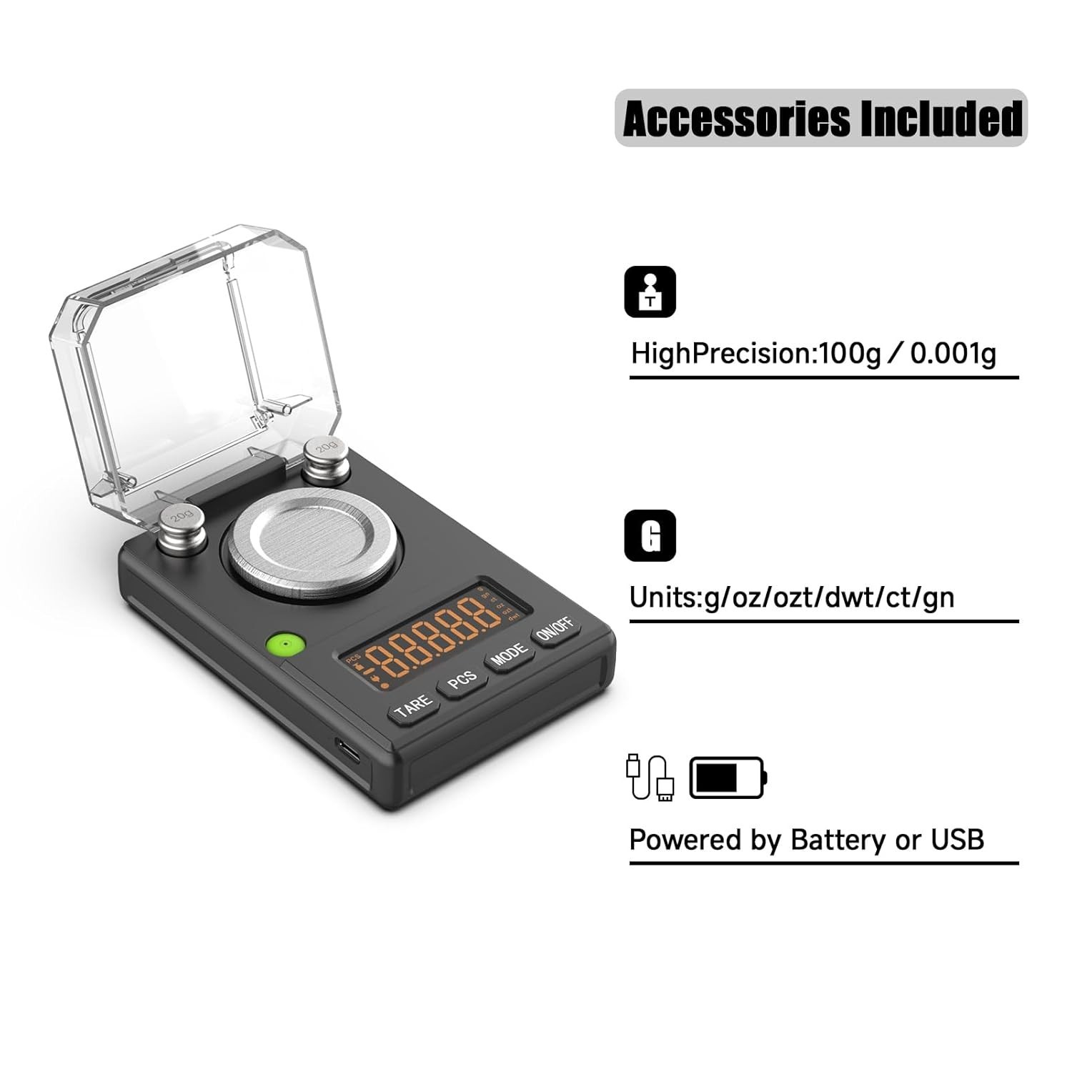 Bascula De Laboratorio 100g x 0.001g Balanza Analitica Digital De Alta Precis…