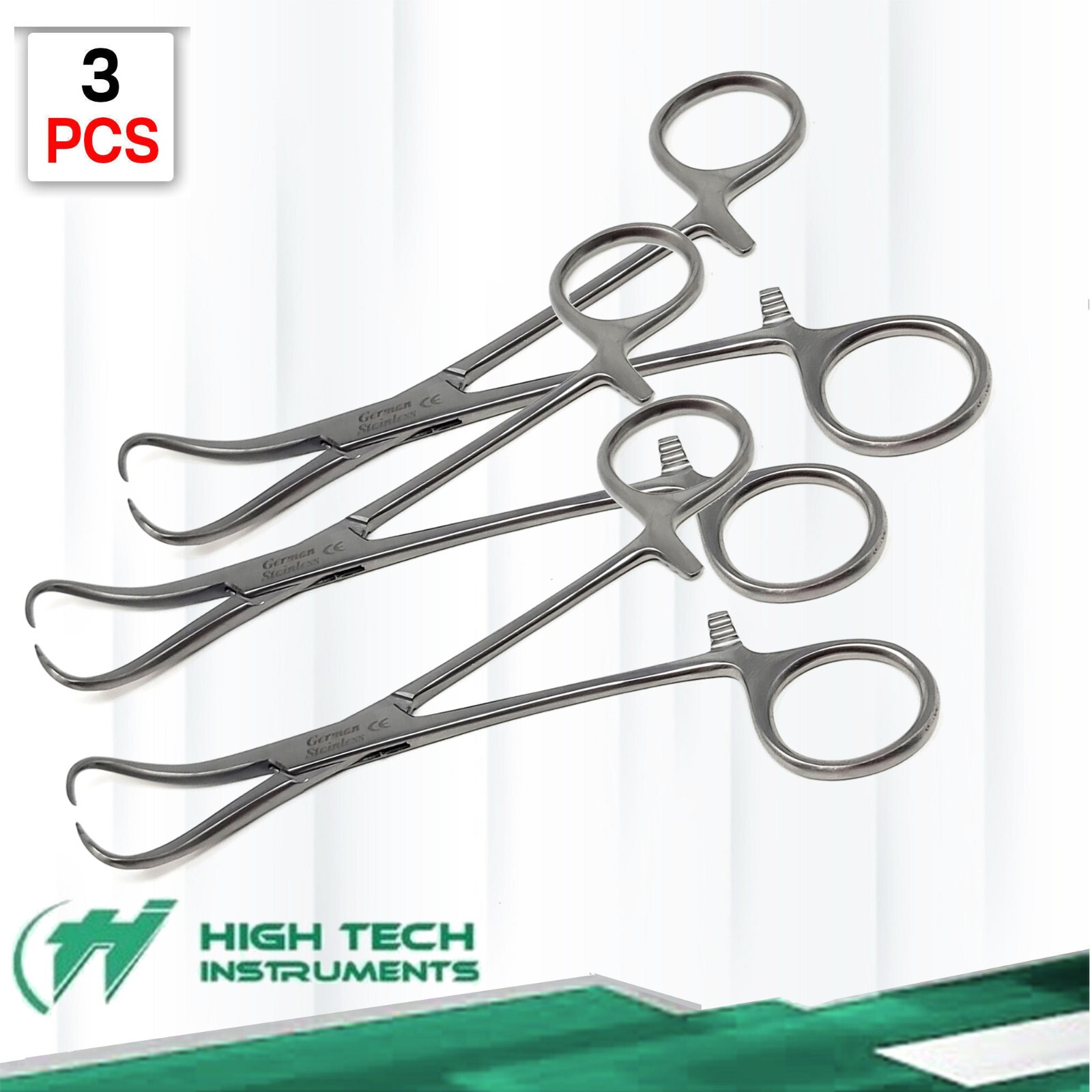 3 Pcs Veterinary Backhaus Towel Clamp forceps 5.5″ Surgical Instruments