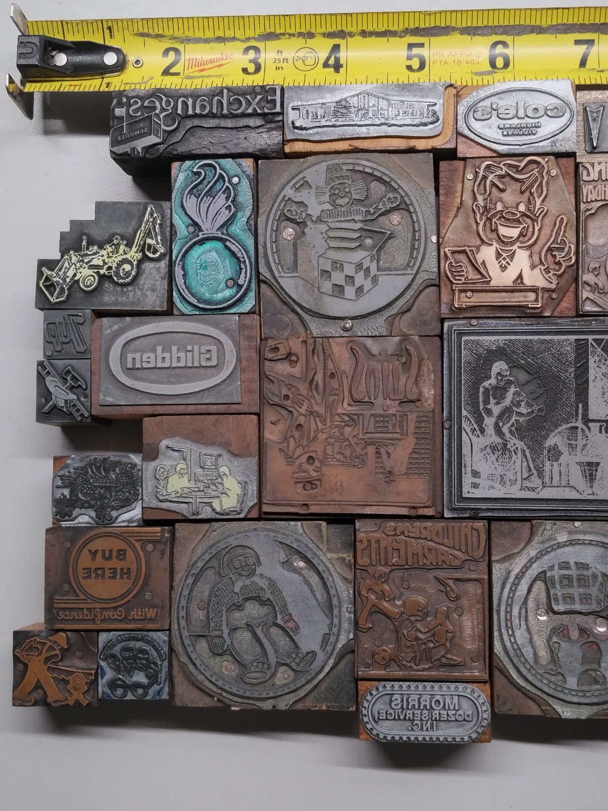 Vintage Printing Letterpress Printers Block Lot (BIN 140-3)