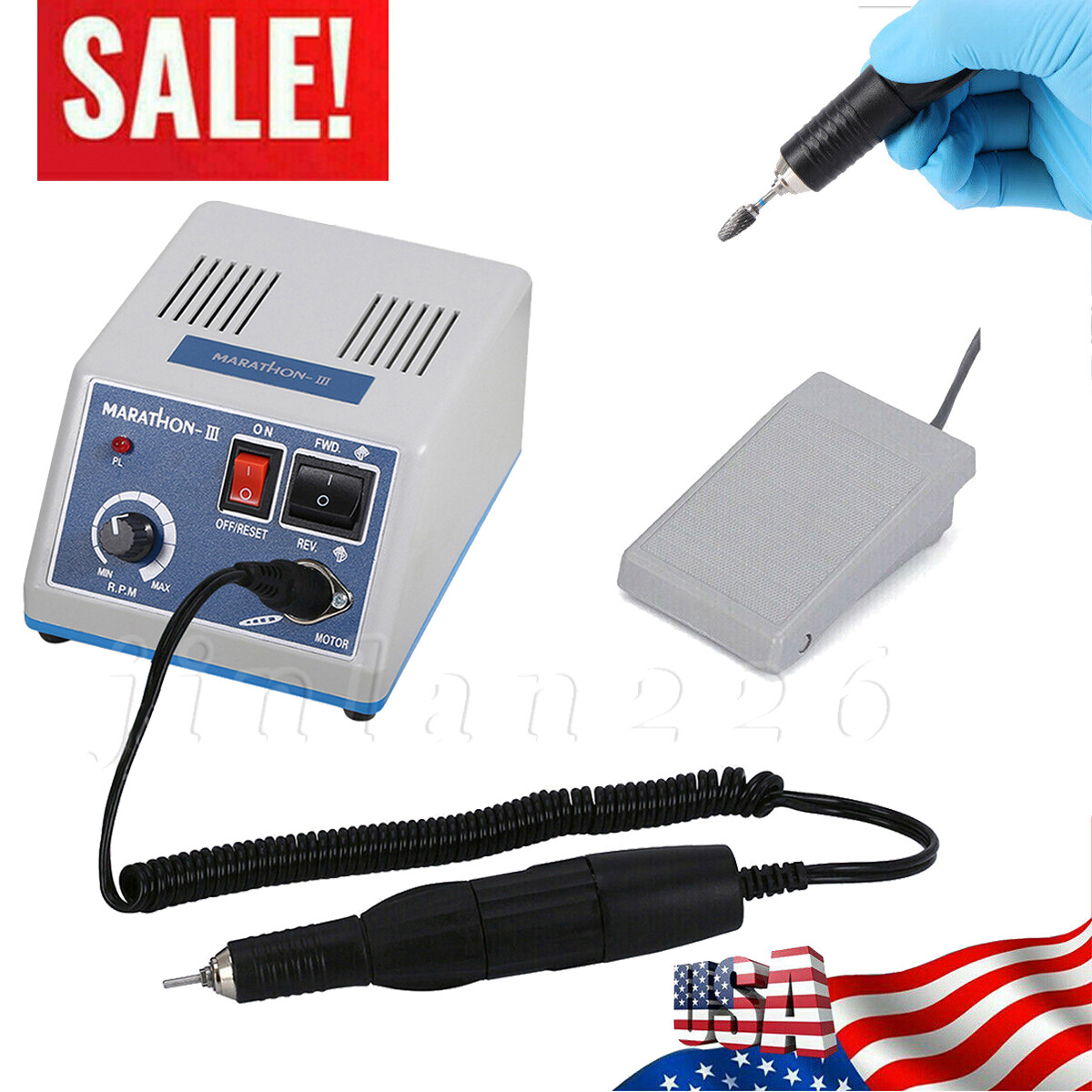 STRONG MARATHON Handle 35000rpm Electric Nail Drill Micro Motor