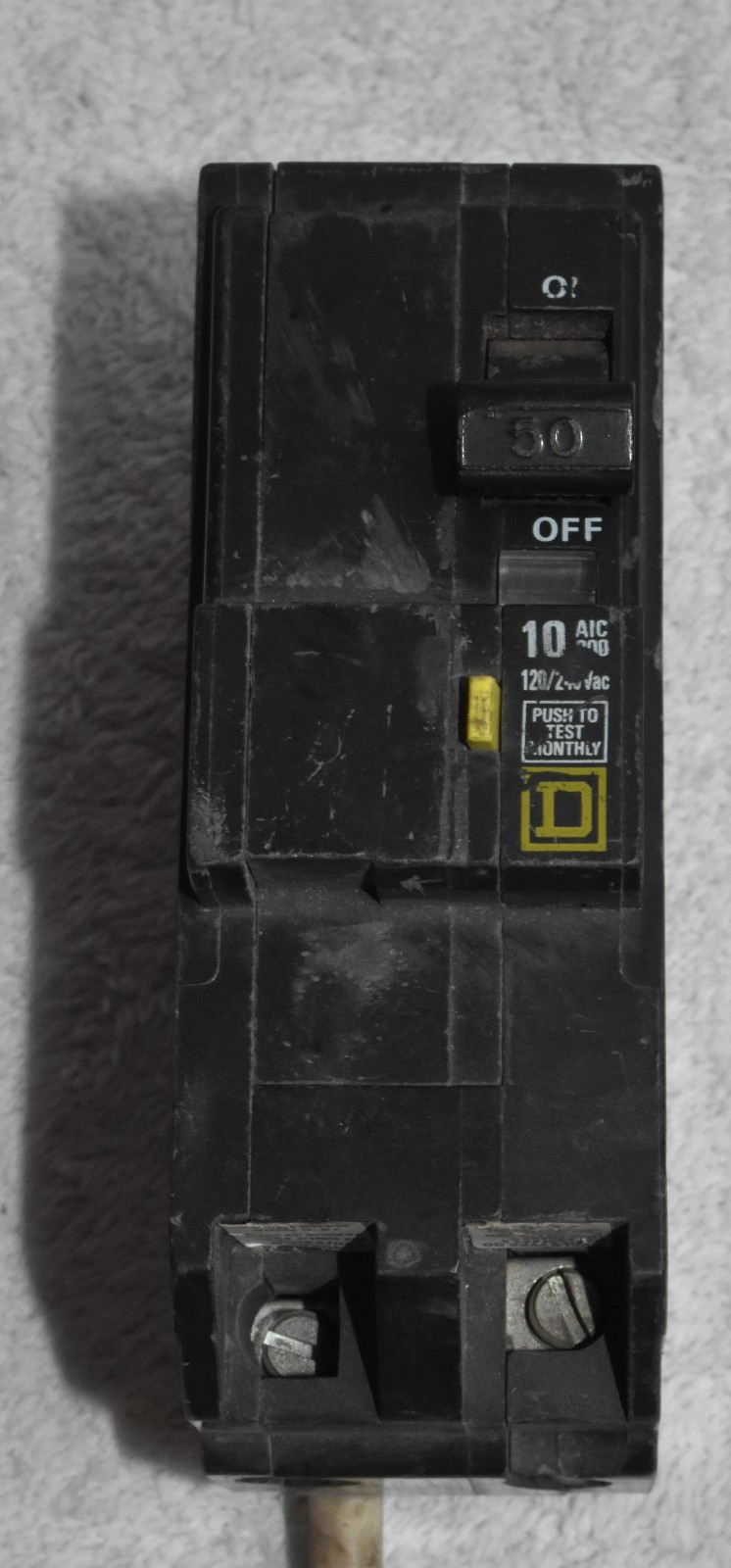 Square D QO250GFI Circuit Breaker 2-Pole 50A Ground Fault 120/240V