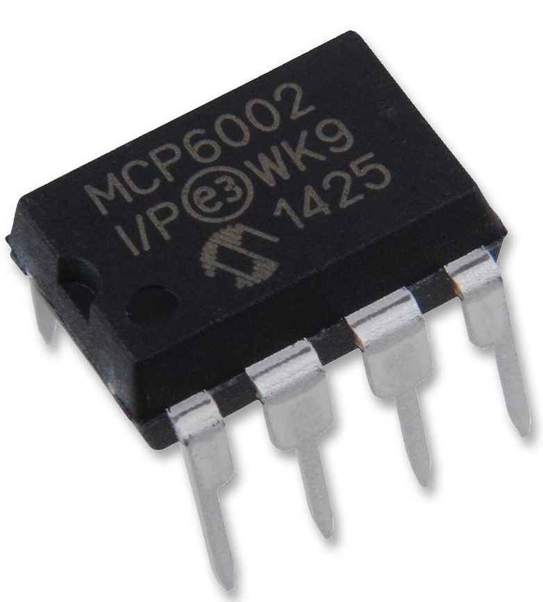 1PCS Microchip MCP6002-I/P MCP6002 + Socket – Dual 1 MHz Op Amp DIP-8 New IC