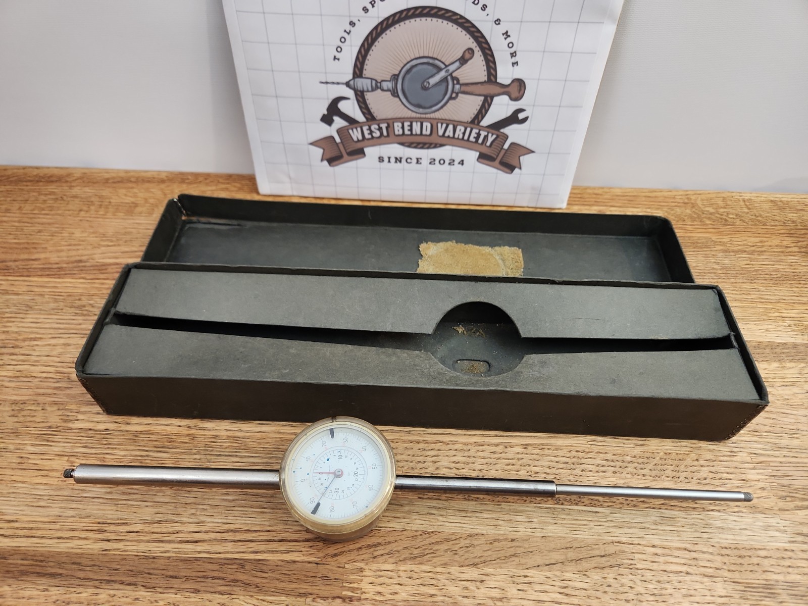 Kafer Long Range Dial Indicator, 0-4″ Range, Magnetic Back Mount