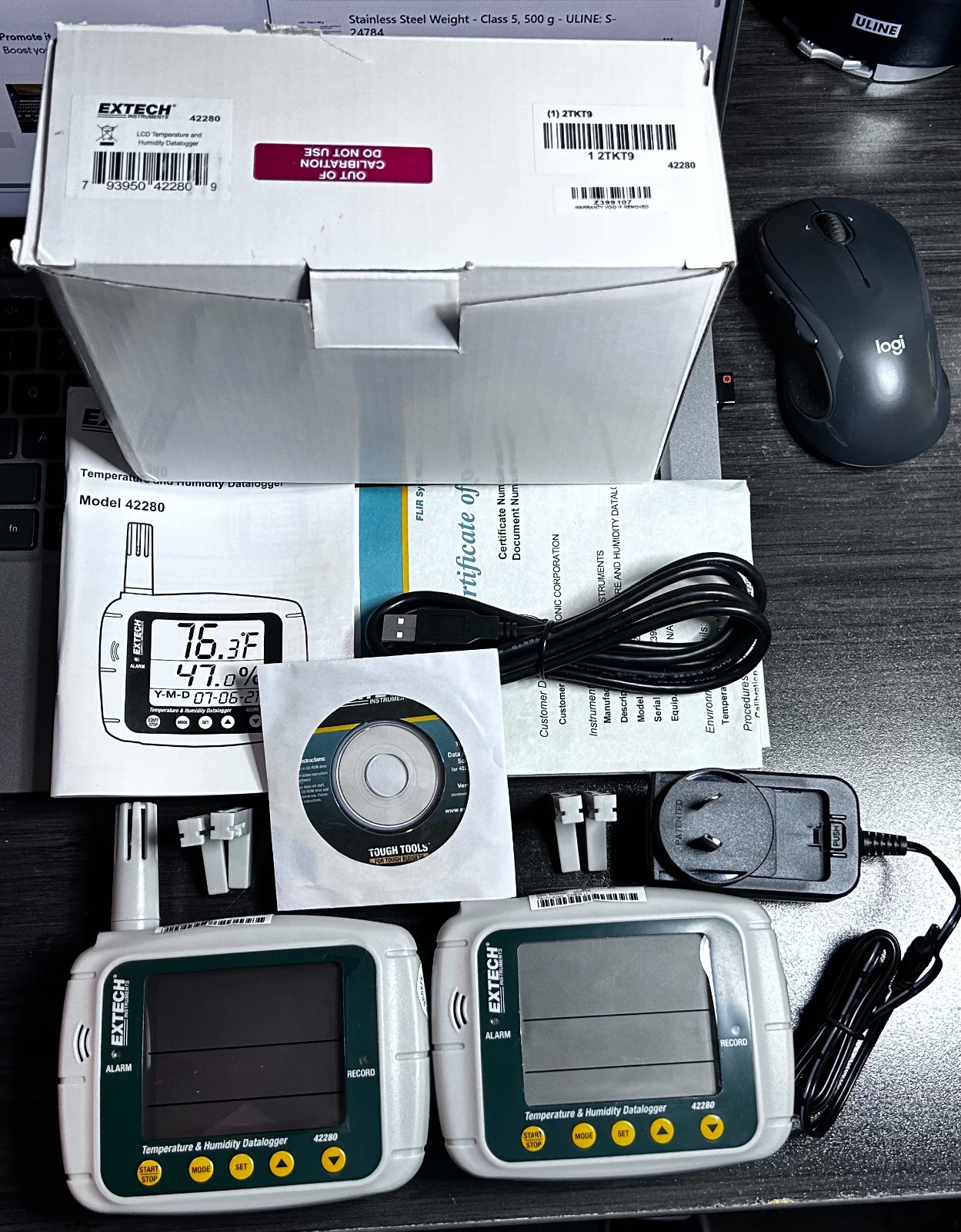 EXTECH LCD Temperature and Humidity Datalogger