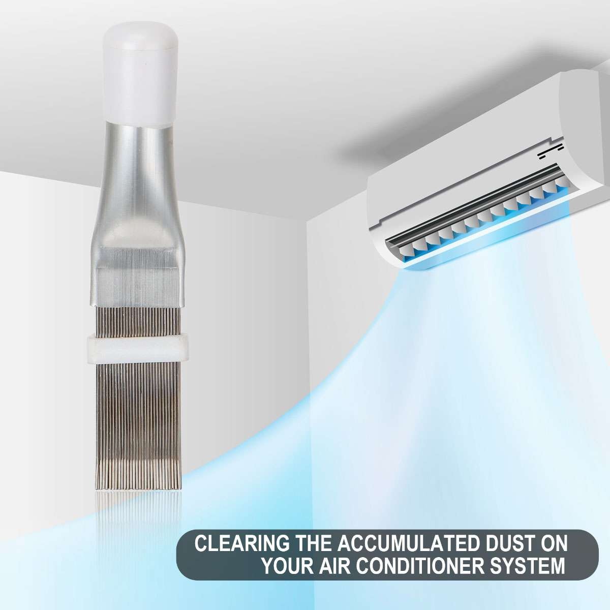 Cleaning Tool Air Conditioner Fin Repair Tool Coil Comb Condenser Brush US