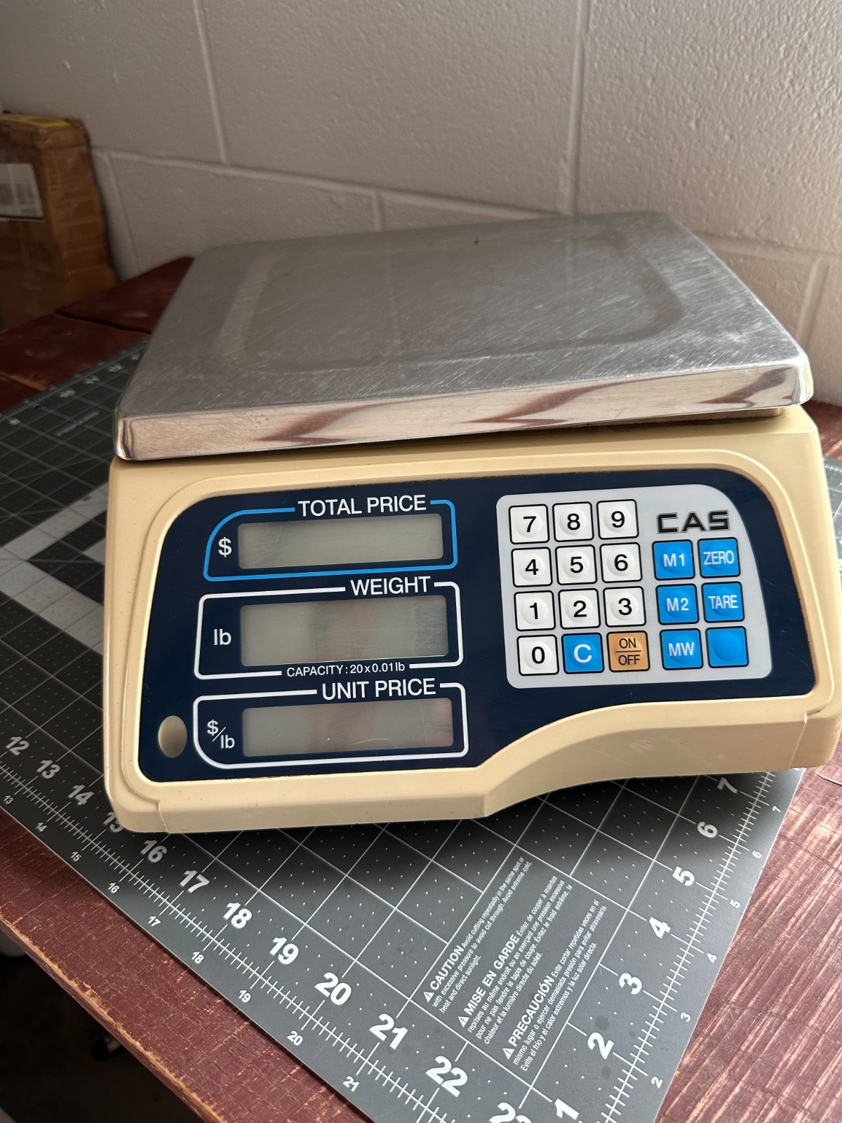 WORKING CAS EP-10 Electronic Bench Counting Scale 20 lb x 0.1 lb Digital Retail
