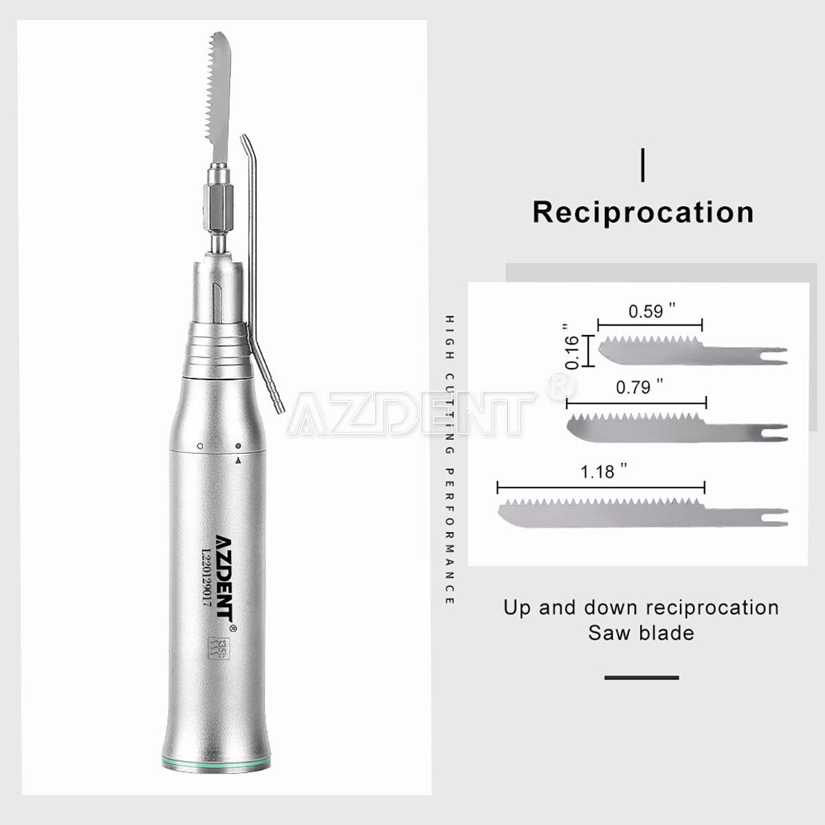 AZDENT Dental Surgical LED Brushless Micro Motor /Saw Straight Handpiece