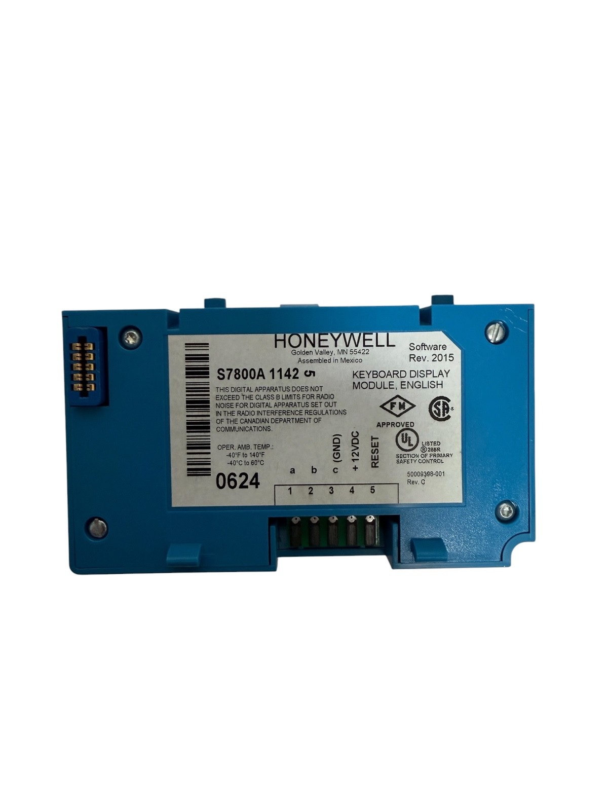 USED HONEYWELL S7800A1142 KEYBOARD DISPLAY MODULE Burner Control TESTED