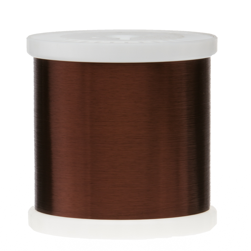 42 AWG Gauge Plain Enamel Copper Magnet Wire 5.0 lbs 0.0027″ 105C Brown MW-1-C