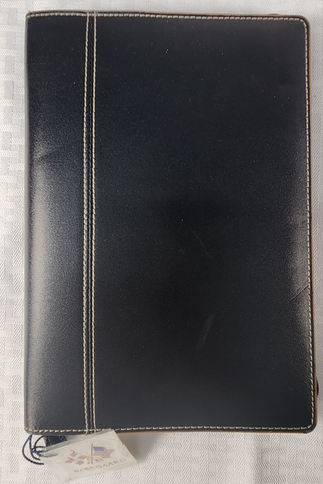 Baekgaard Rare Black Leather Zip Around Organizer Agenda Portfolio 10” X 7” NEW!
