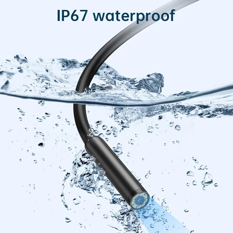 Dual Lens Endoscope Inspection Snake Camera for iPhone iPad Android Cellphone US