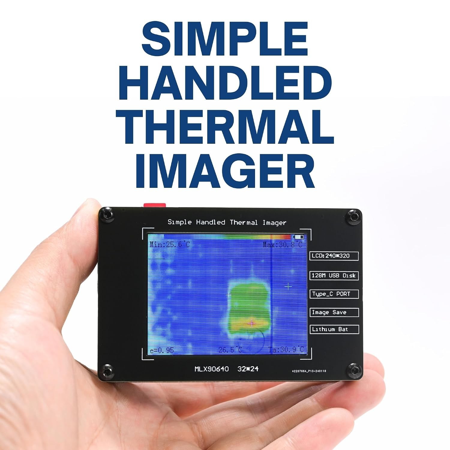 Handheld Thermal Imaging Camera for Non-Contact Temperature Detection & Analysis