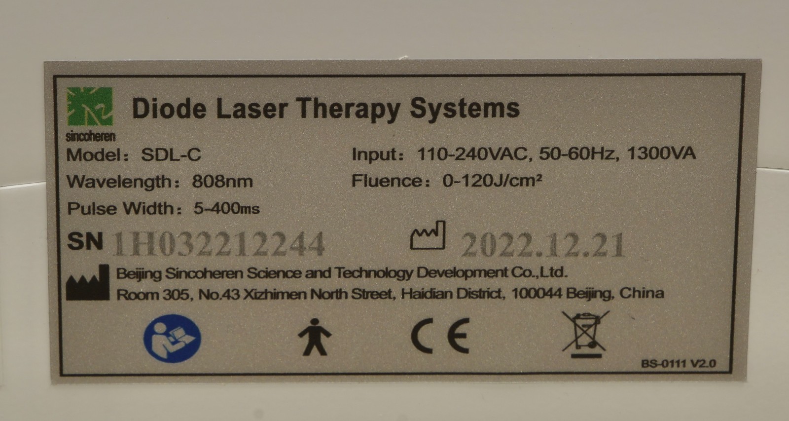 Sincoheren SDL-C Razorlase Diode Laser Therapy System (FA1)