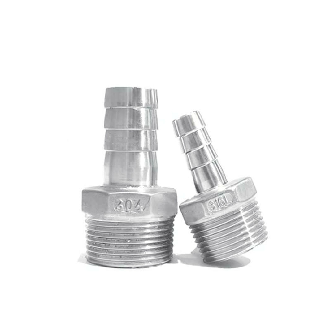 Pipe Fitting Male Threaded 304 Stainless Steel Barb Hose Tail Connector 1/8″~4″