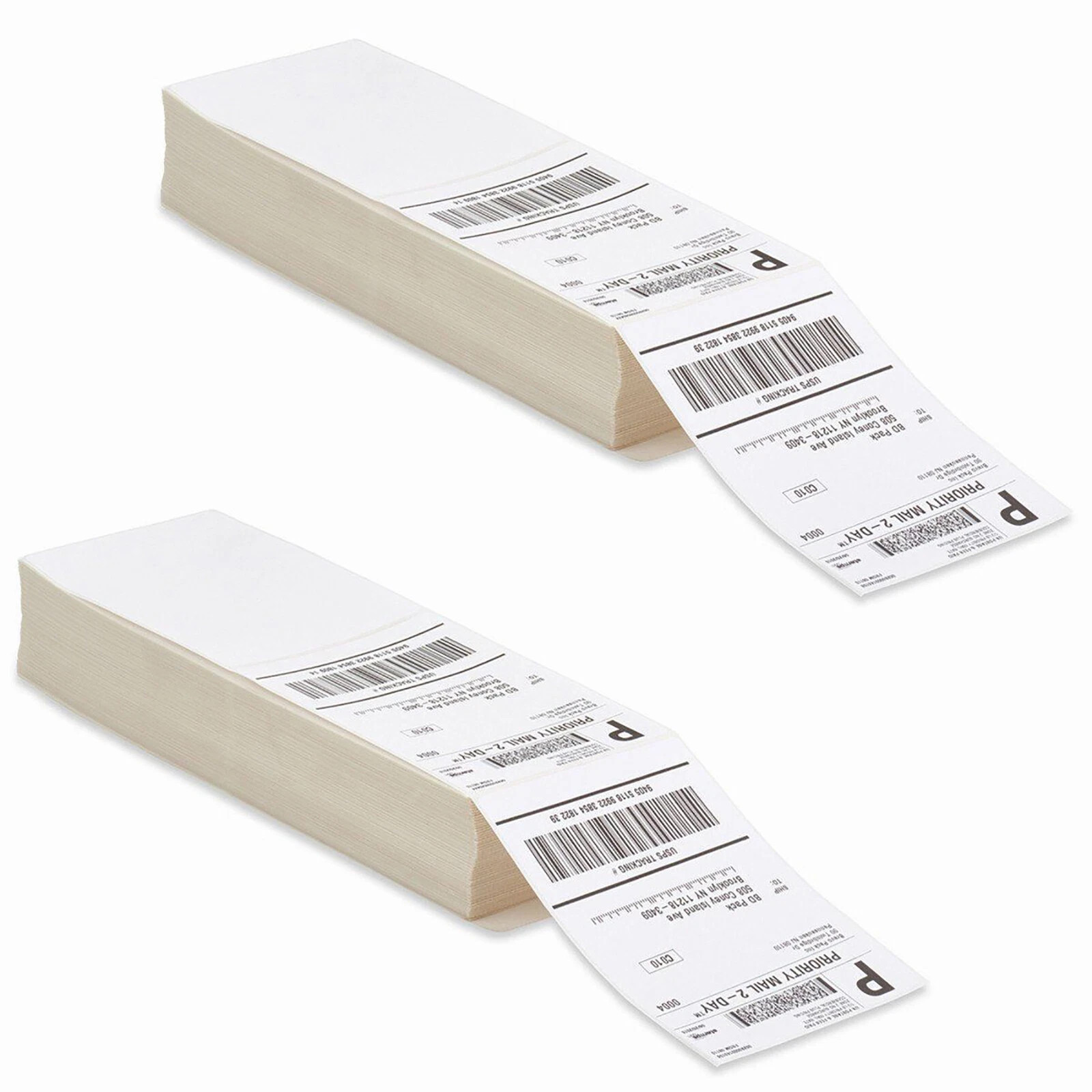 4000 – 4×6 Fanfold Direct Thermal Shipping Labels for Zebra & Rollo Printers