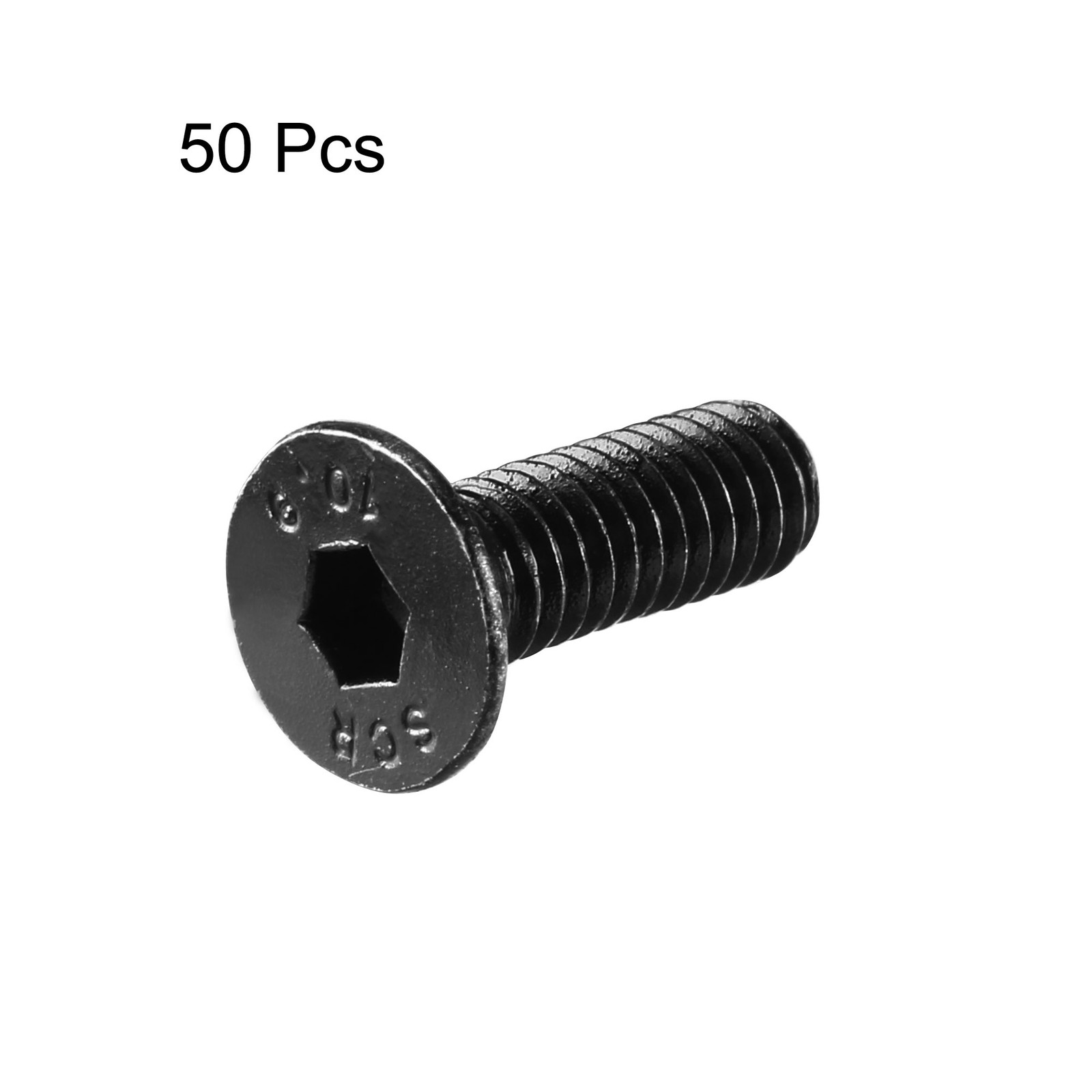 50 pack M4x12mm 10.9 Carbon Steel Countersunk Head Hex Socket Screw Black