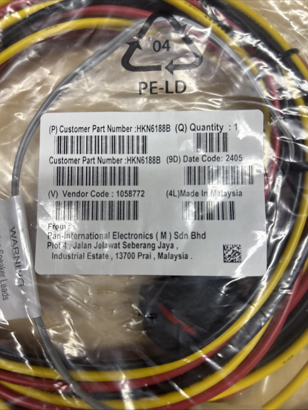 NEW Motorola 05 07 09 Control Head Power Cable XTL2500 XTL5000 APX7500 HKN6188 B