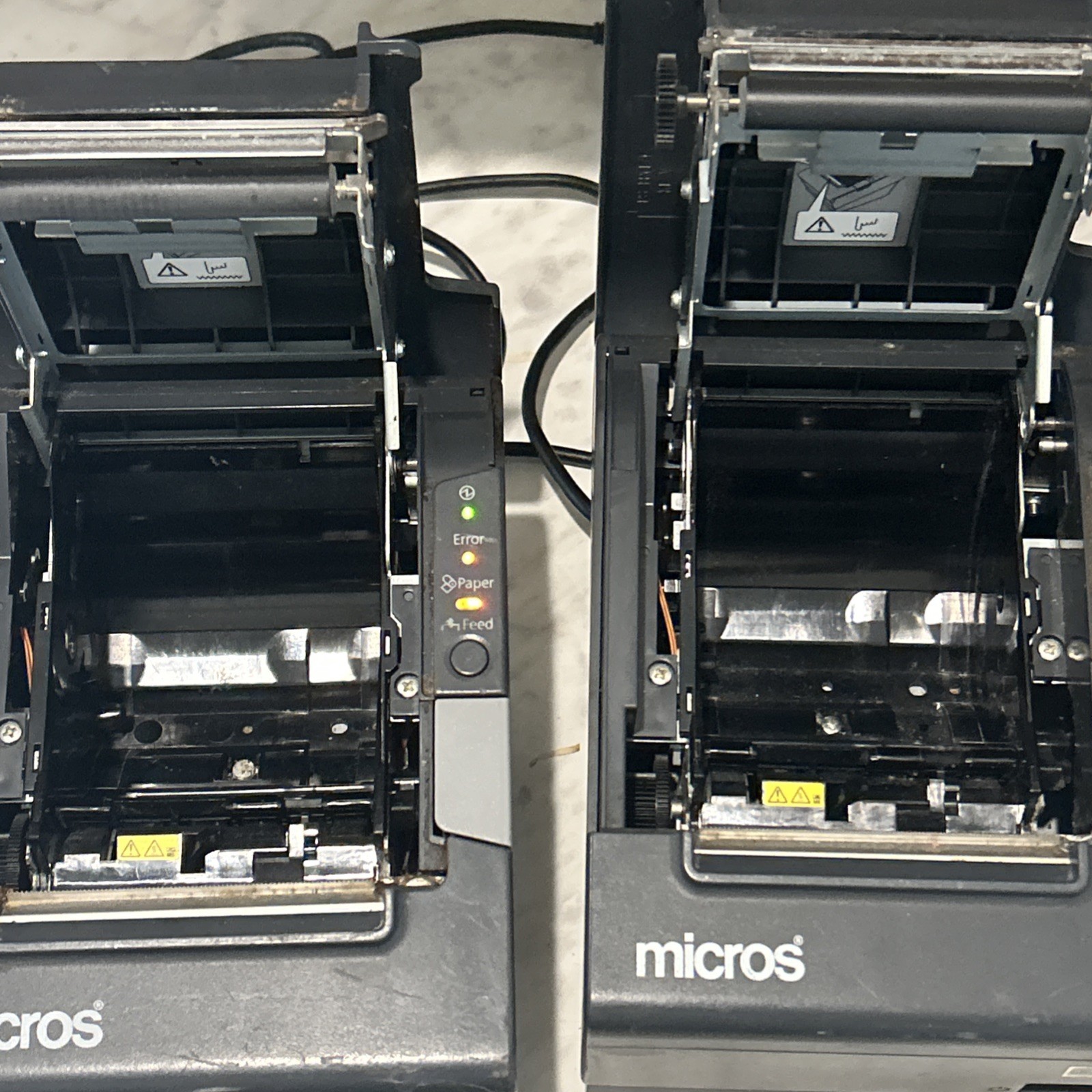 Lot Of 2: Micros Epson M244A TM-T88IV Thermal POS Receipt Printer Tested!