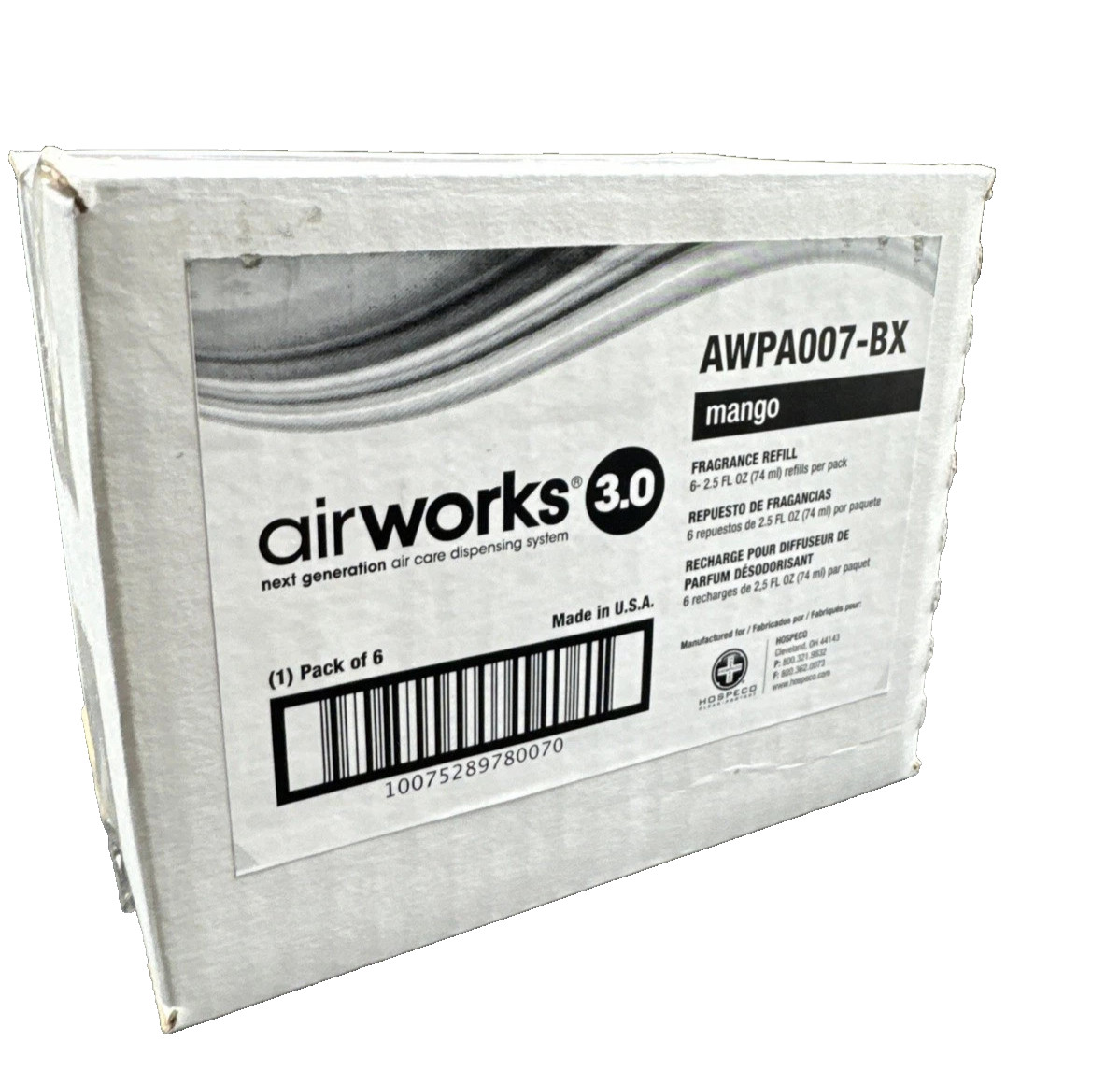 Airworks 3.0 Passive Air Freshener Refill, 2.5 Fl Oz, Mango, (Pack Of 6)
